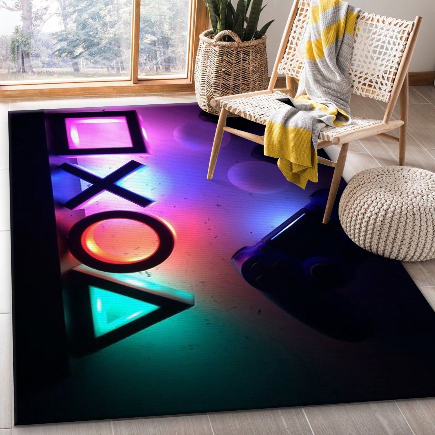 Playstation V46 Area Rug Bedroom Rug Home Decor Floor Decor - Indoor Outdoor Rugs