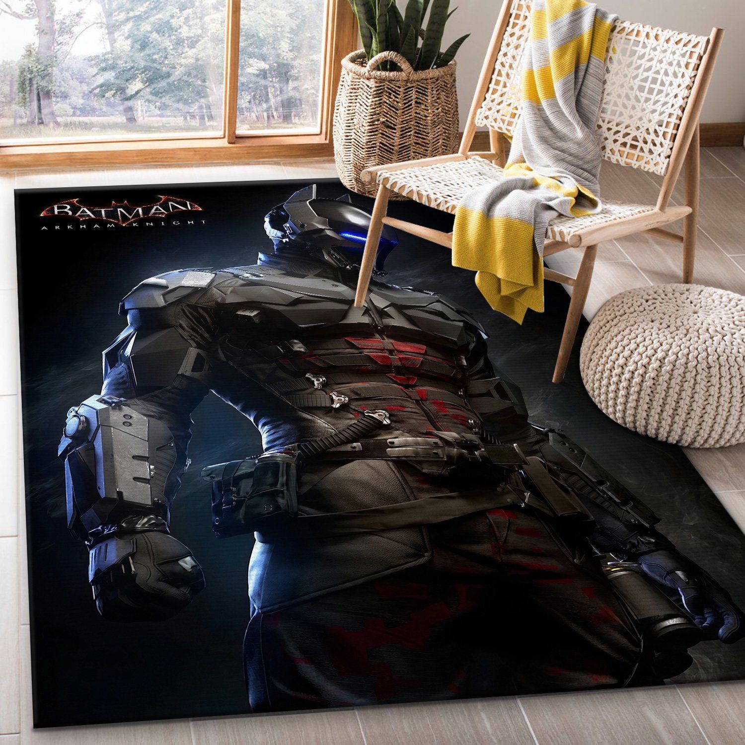 Batman Arkham Knight Gaming Collection Area Rugs Living Room Carpet Floor Decor - Indoor Outdoor Rugs