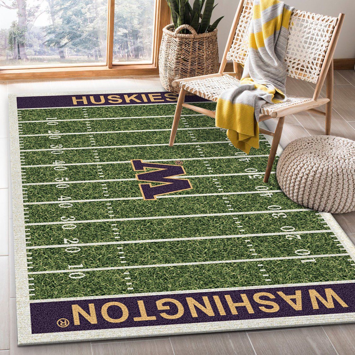 College NFL Team Logo Area Rug, Living Room Rug, Home Decor Floor Decor - Indoor Outdoor Rugs