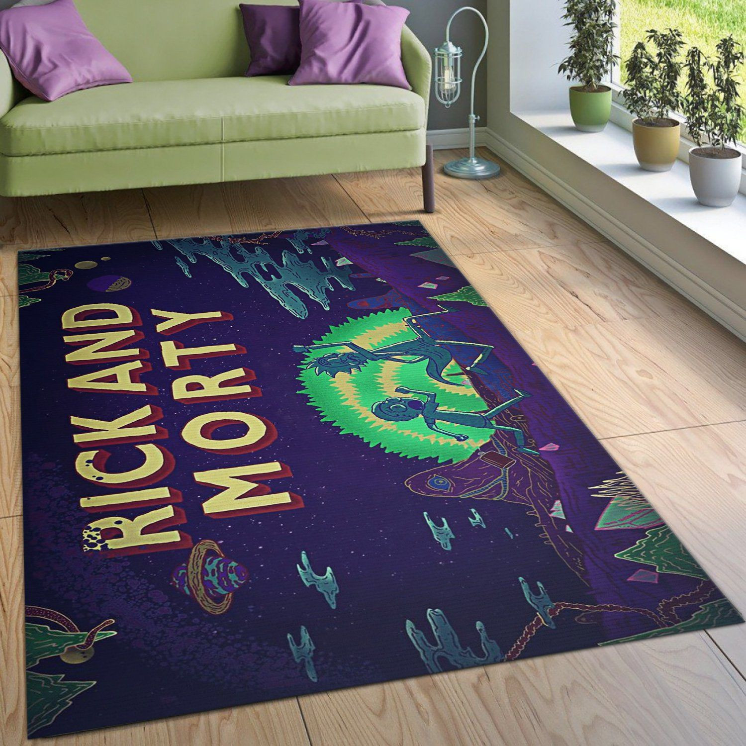 Rick And Morty Area Rug For Christmas Living Room Rug Home Decor Floor Decor - Indoor Outdoor Rugs