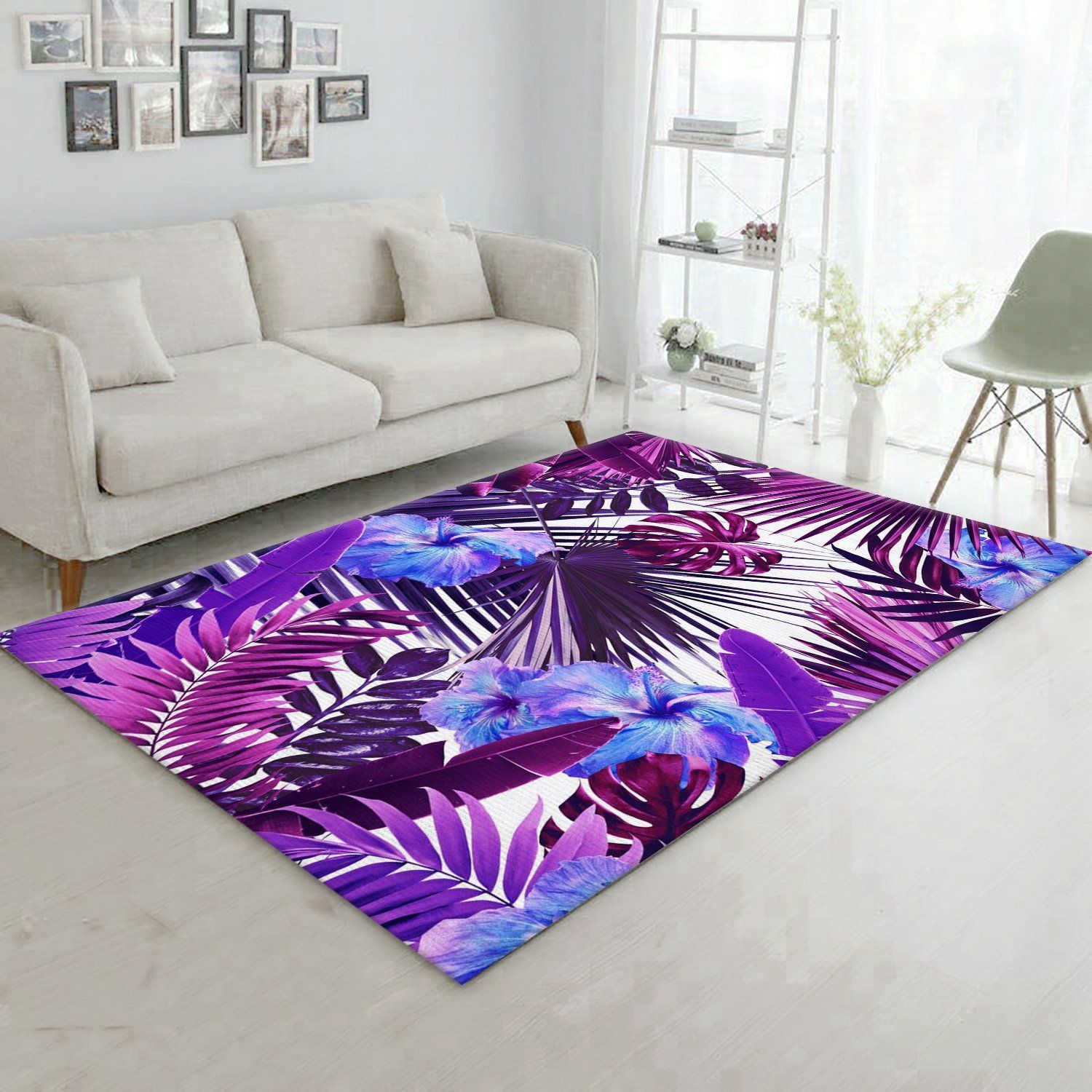 Tropical Hibiscus Jungle 2 Area Rug For Christmas, Bedroom, Family Gift US Decor - Indoor Outdoor Rugs