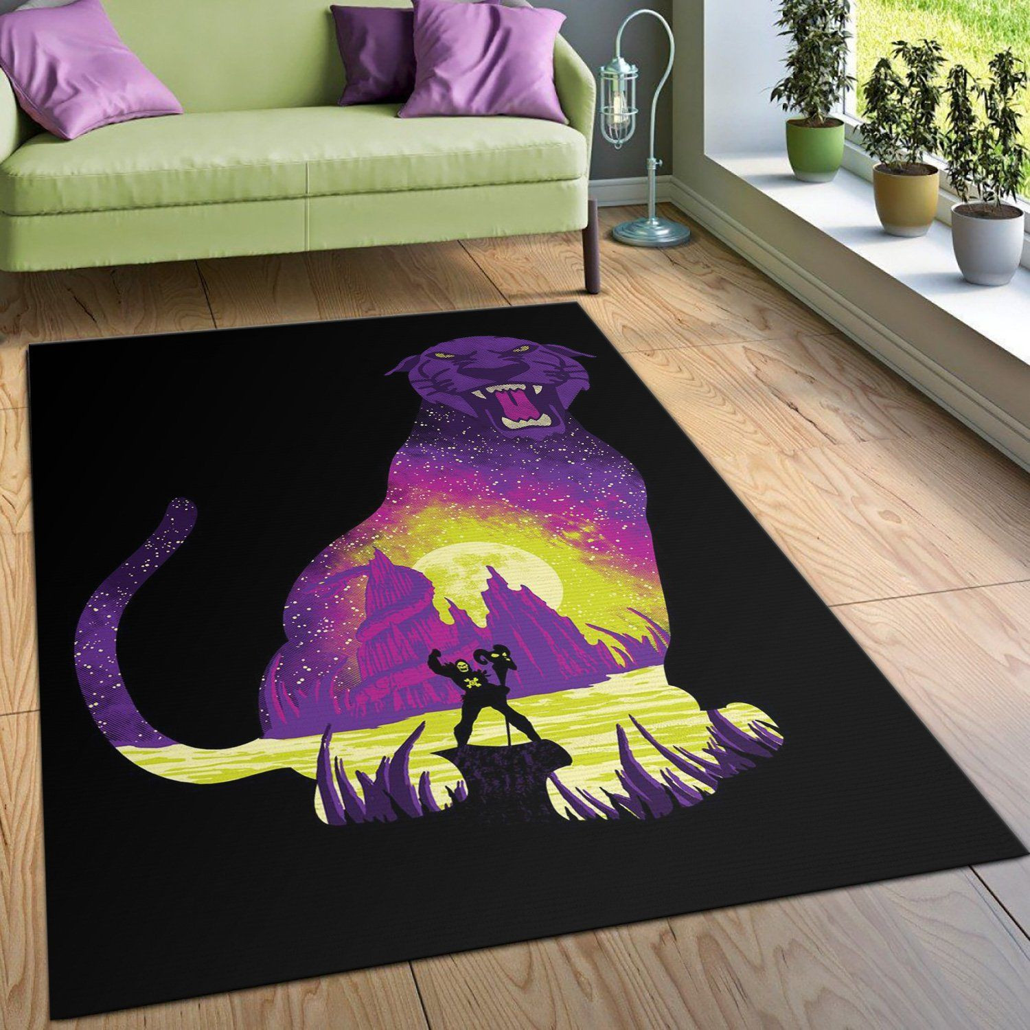 Evil Panthor Area Rug Carpet, Living Room Rug, Family Gift US Decor - Indoor Outdoor Rugs