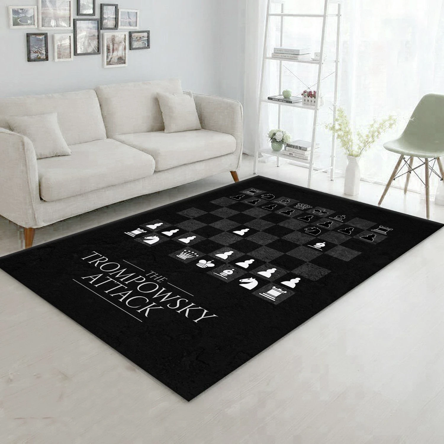 Trompowsky Attack Chess Area Rug Living Room Rug Christmas Gift US Decor - Indoor Outdoor Rugs