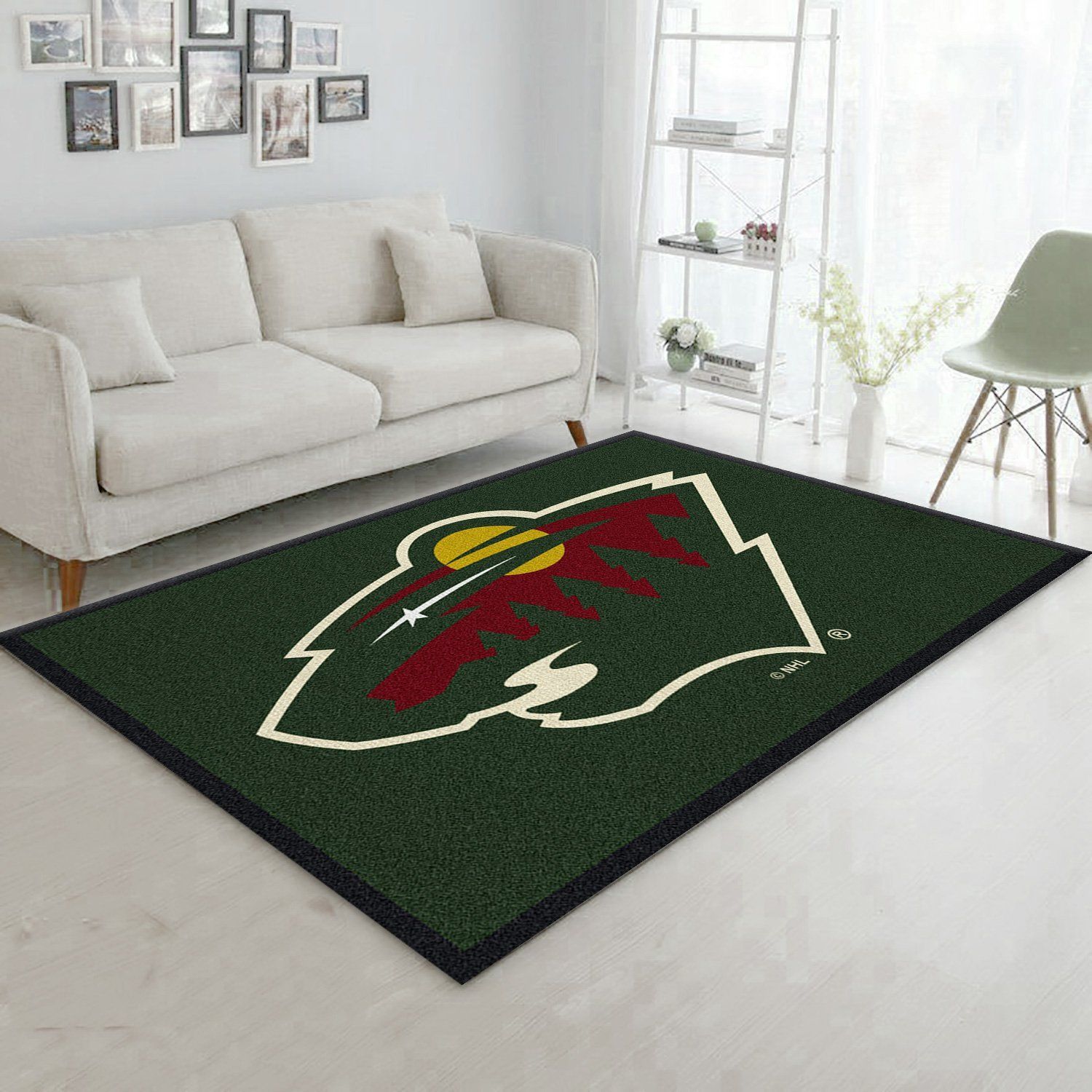 Nhl Spirit Minnesota Wild Area Rug Carpet, Living Room Rug, Home Decor Floor Decor - Indoor Outdoor Rugs