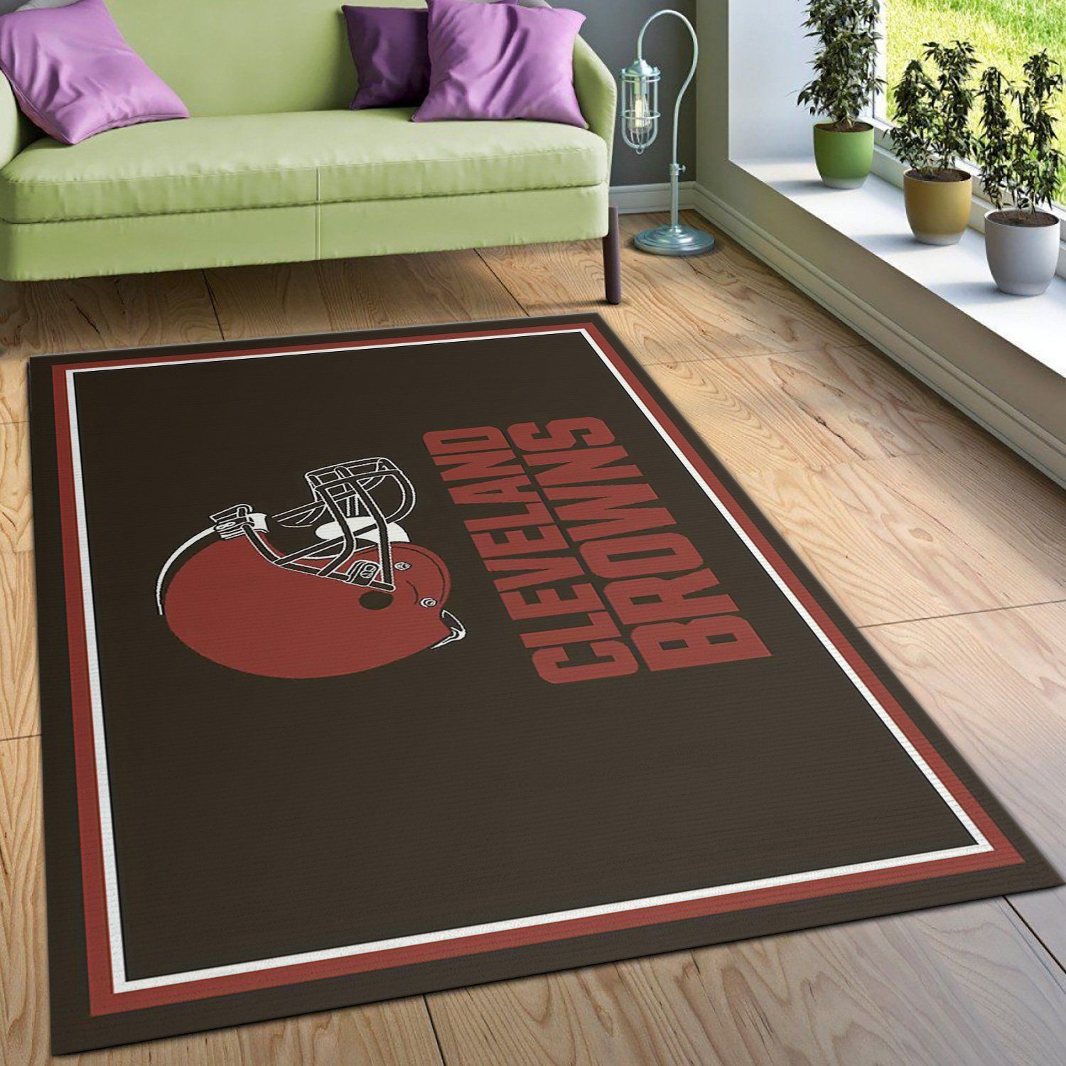 Cleveland Browns Imperial Spirit Rug NFL Team Logos Area Rug, Living Room Rug, US Gift Decor - Indoor Outdoor Rugs