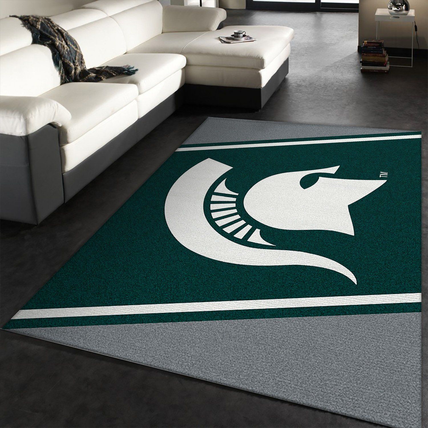 College Spirit Michigan State Sport Area Rug Carpet Team Logo Christmas Gift US Decor - Indoor Outdoor Rugs