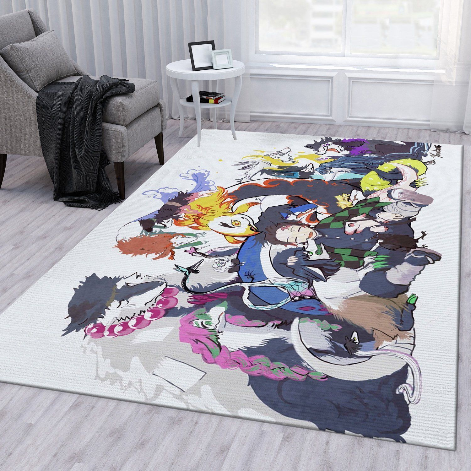 Anime Demon Slayer V9 Rug Bedroom Rug Home Decor Floor Decor - Indoor Outdoor Rugs