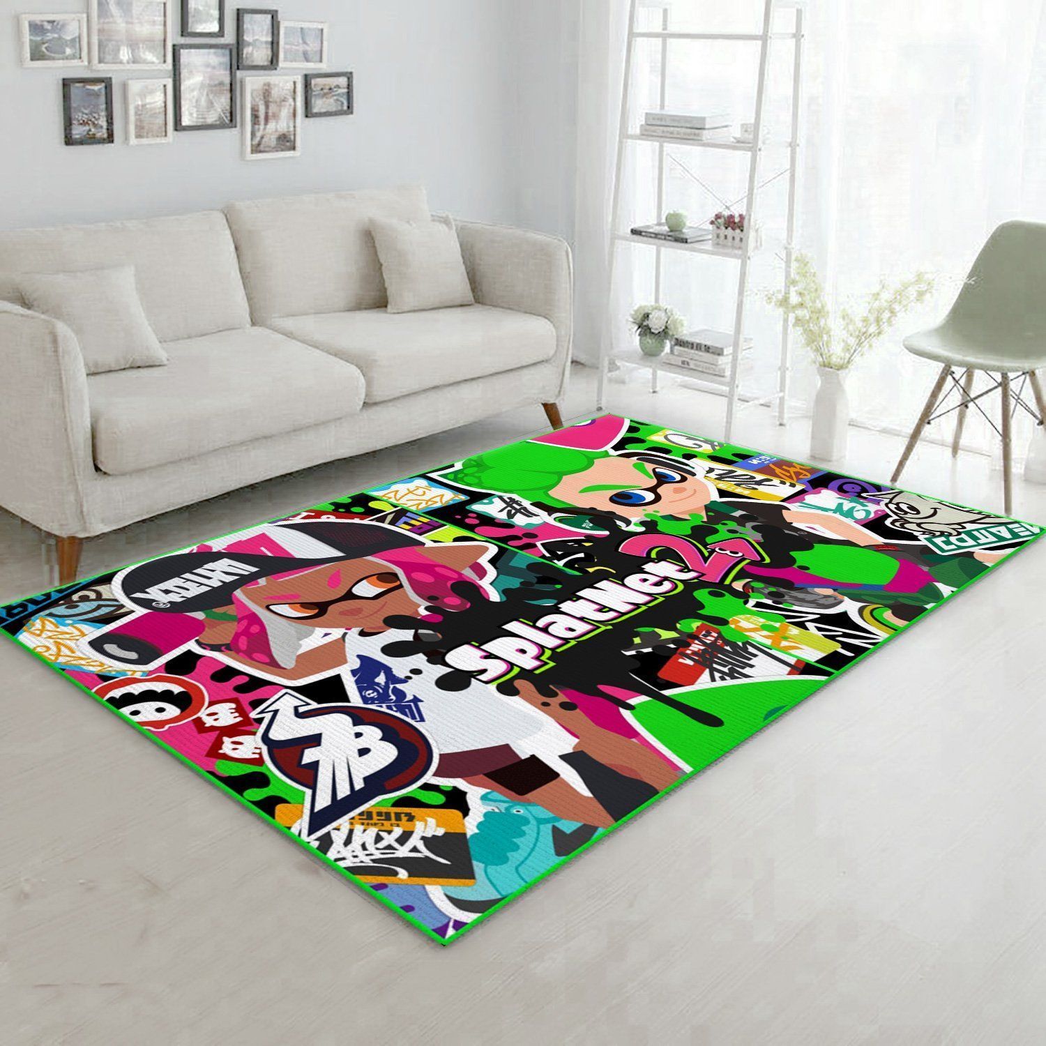 Splatoon 2 New Octoling Rewards Video Game Area Rug Living Room Rug Christmas Gift US Decor - Indoor Outdoor Rugs