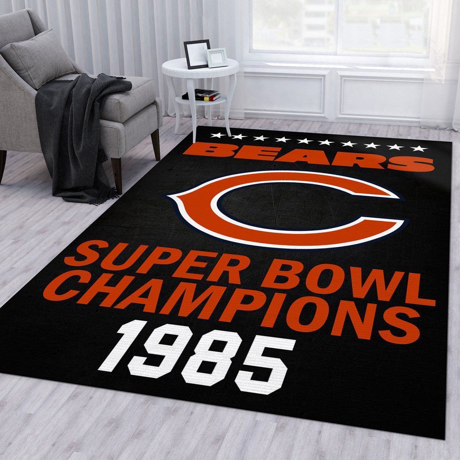 Chicago Bears 1985 Nfl Rug Bedroom Rug Home Decor Floor Decor - Indoor Outdoor Rugs