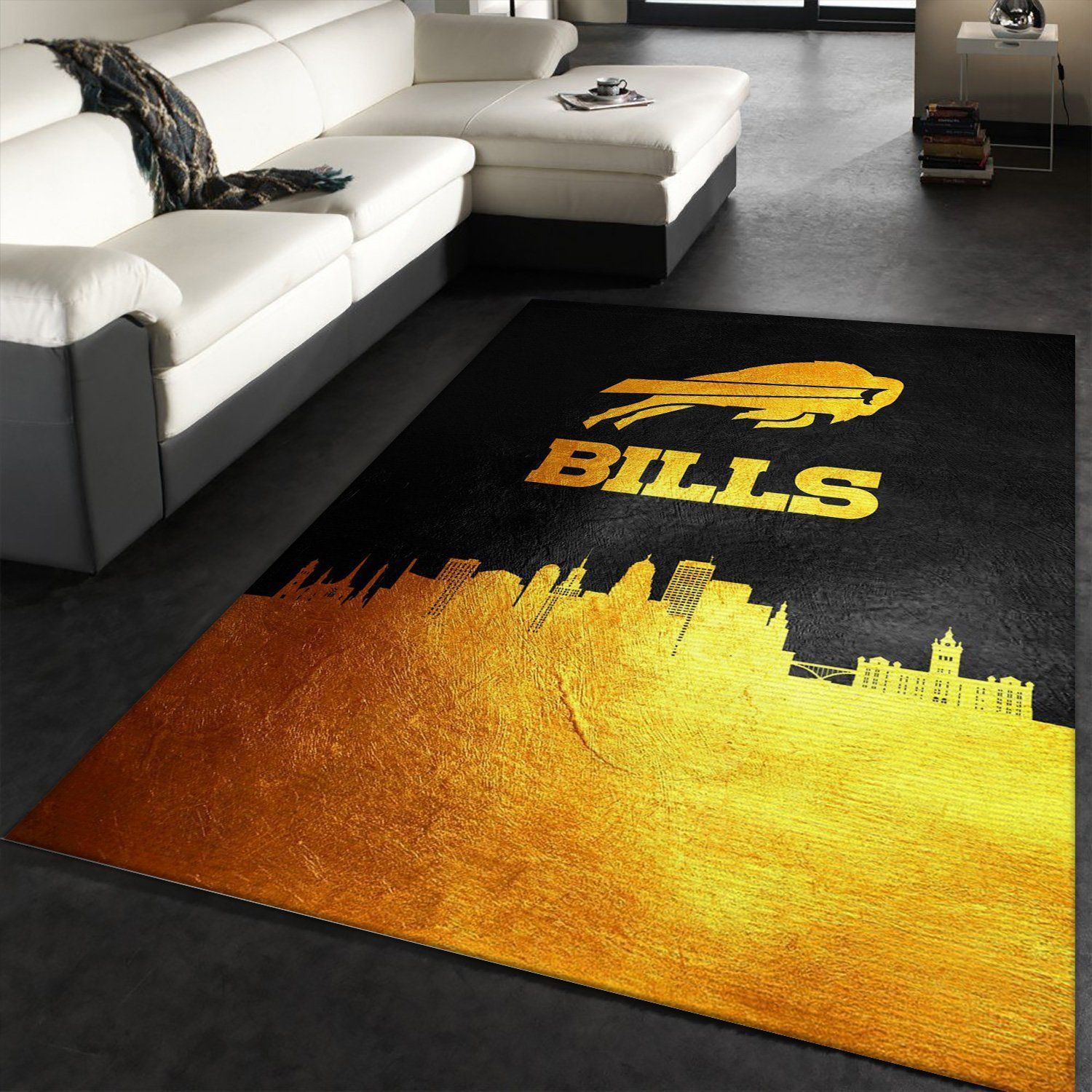 Buffalo Bills Skyline NFL Area Rug Carpet, Kitchen Rug, US Gift Decor - Indoor Outdoor Rugs