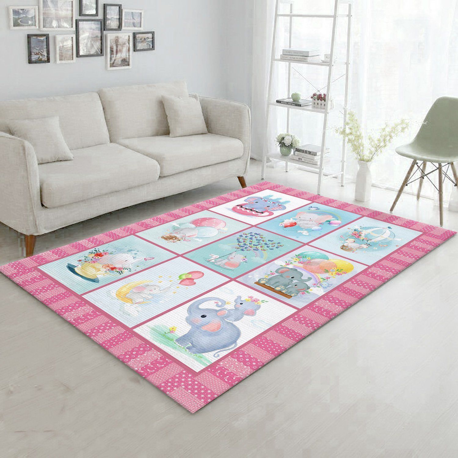 Elephant Area Rugs Bedroom Rug Christmas Gift - Indoor Outdoor Rugs