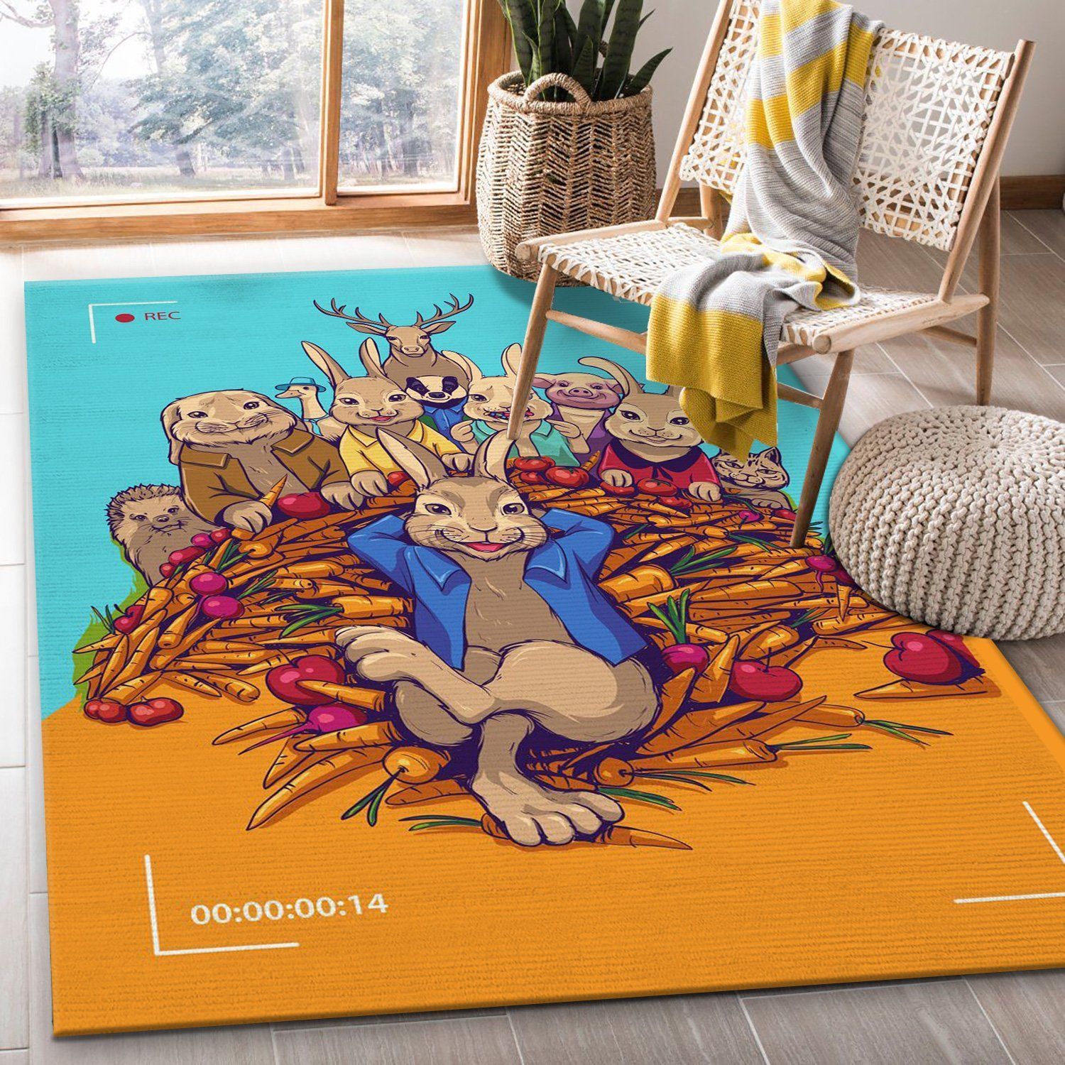 Petter Rabbit The Runaway Movie Area Rug Bedroom Rug Home Decor Floor Decor - Indoor Outdoor Rugs