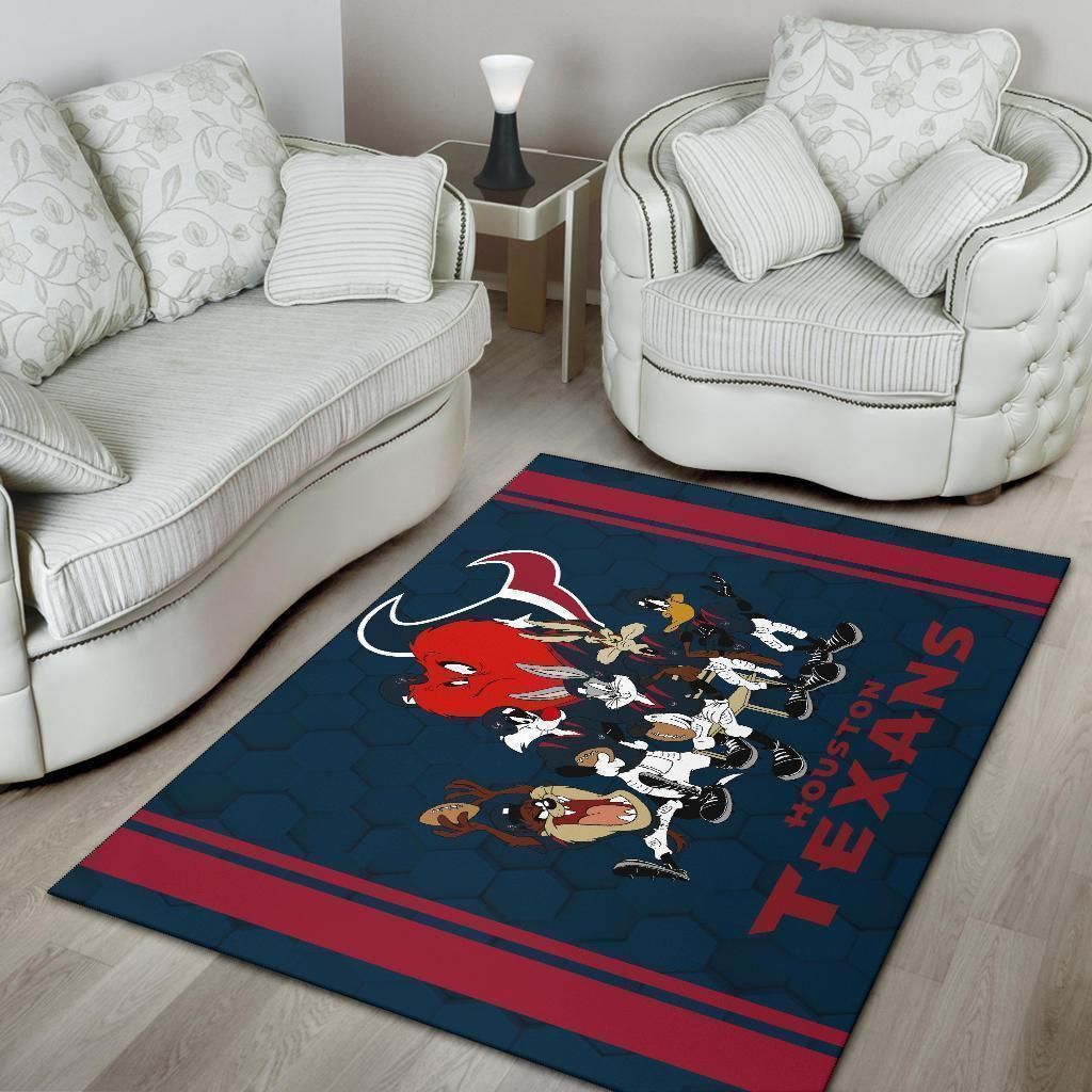 Looney Tunes Texans Team Rug Area Football Carpet Fan Gift - Indoor Outdoor Rugs