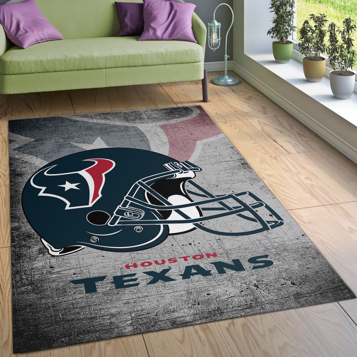 Houston Texans Football Nfl Rug Living Room Rug Christmas Gift US Decor - Indoor Outdoor Rugs