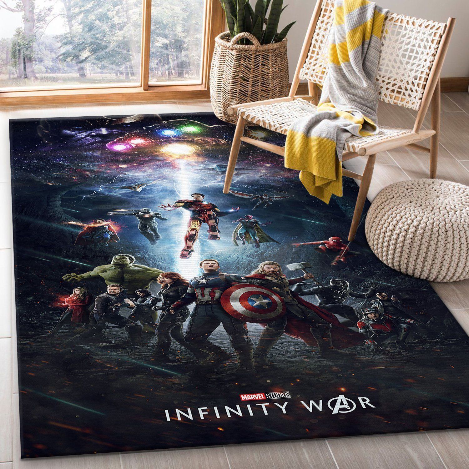 Avengers Infinity War Area Rug 190922 Marvel Superhero Floor Decor The US Decor - Indoor Outdoor Rugs