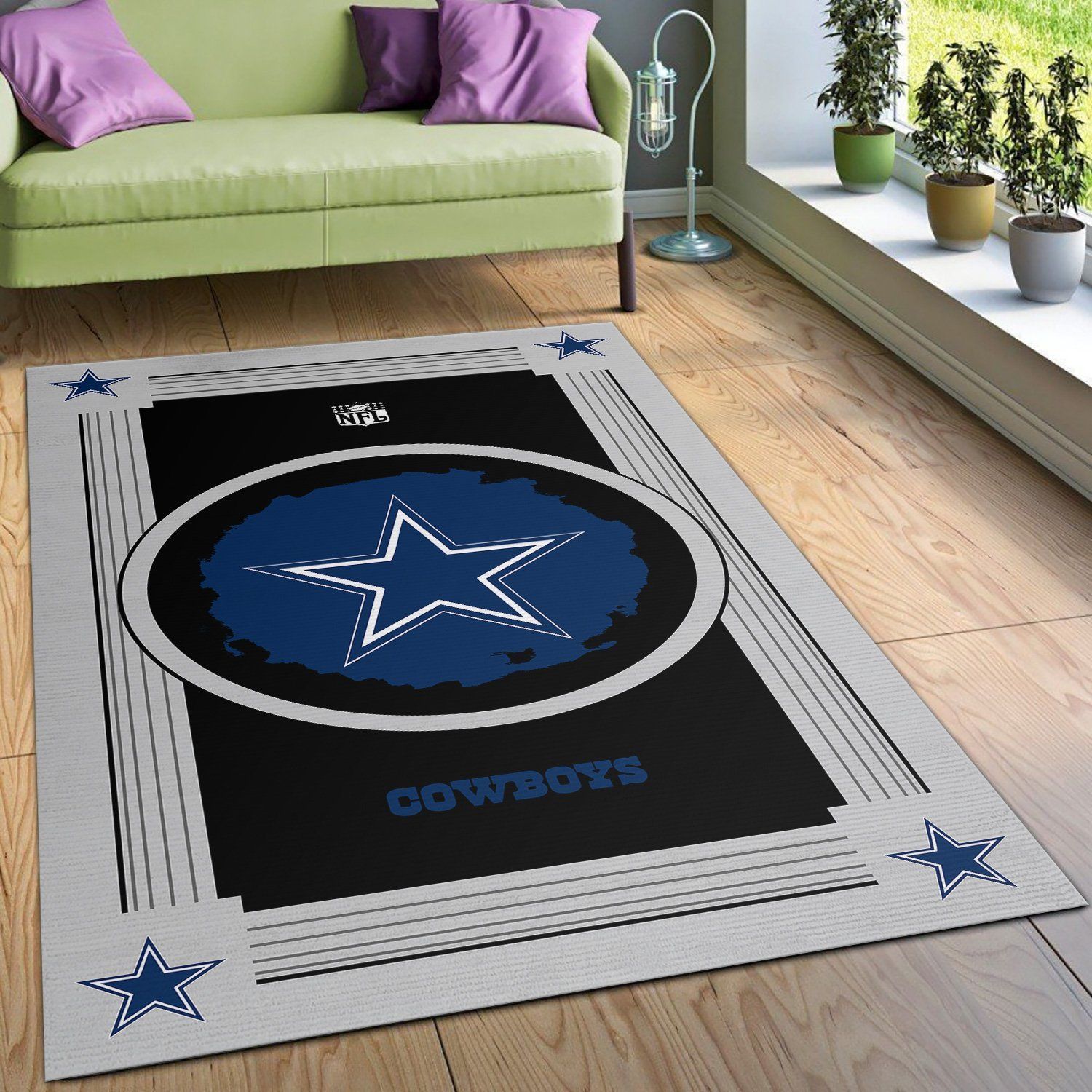 Dallas Cowboys NFL Logo Style Area Rugs Living Room Carpet Floor Decor The US Decor - Indoor Outdoor Rugs