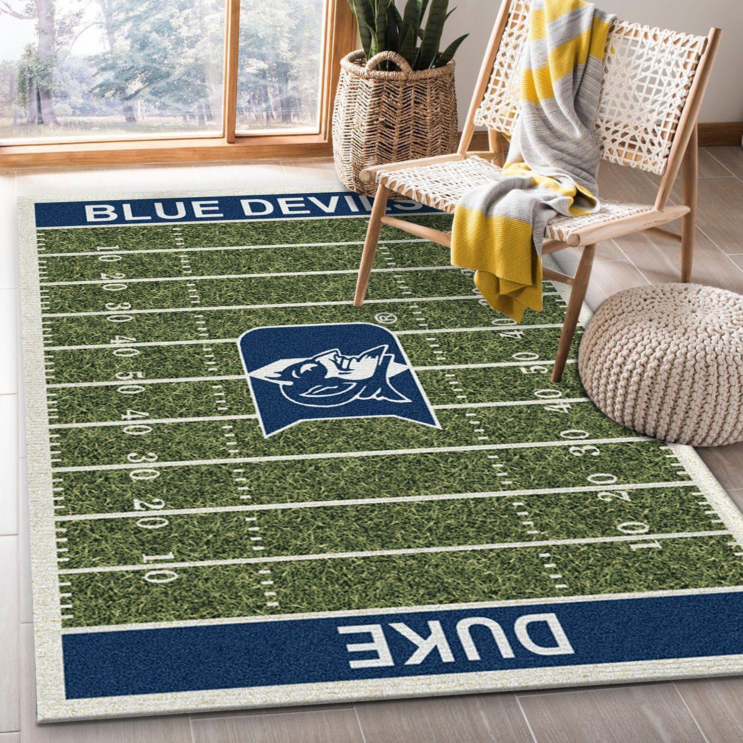 College Duke NFL Team Logo Area Rug, Living Room Rug, Christmas Gift US Decor - Indoor Outdoor Rugs