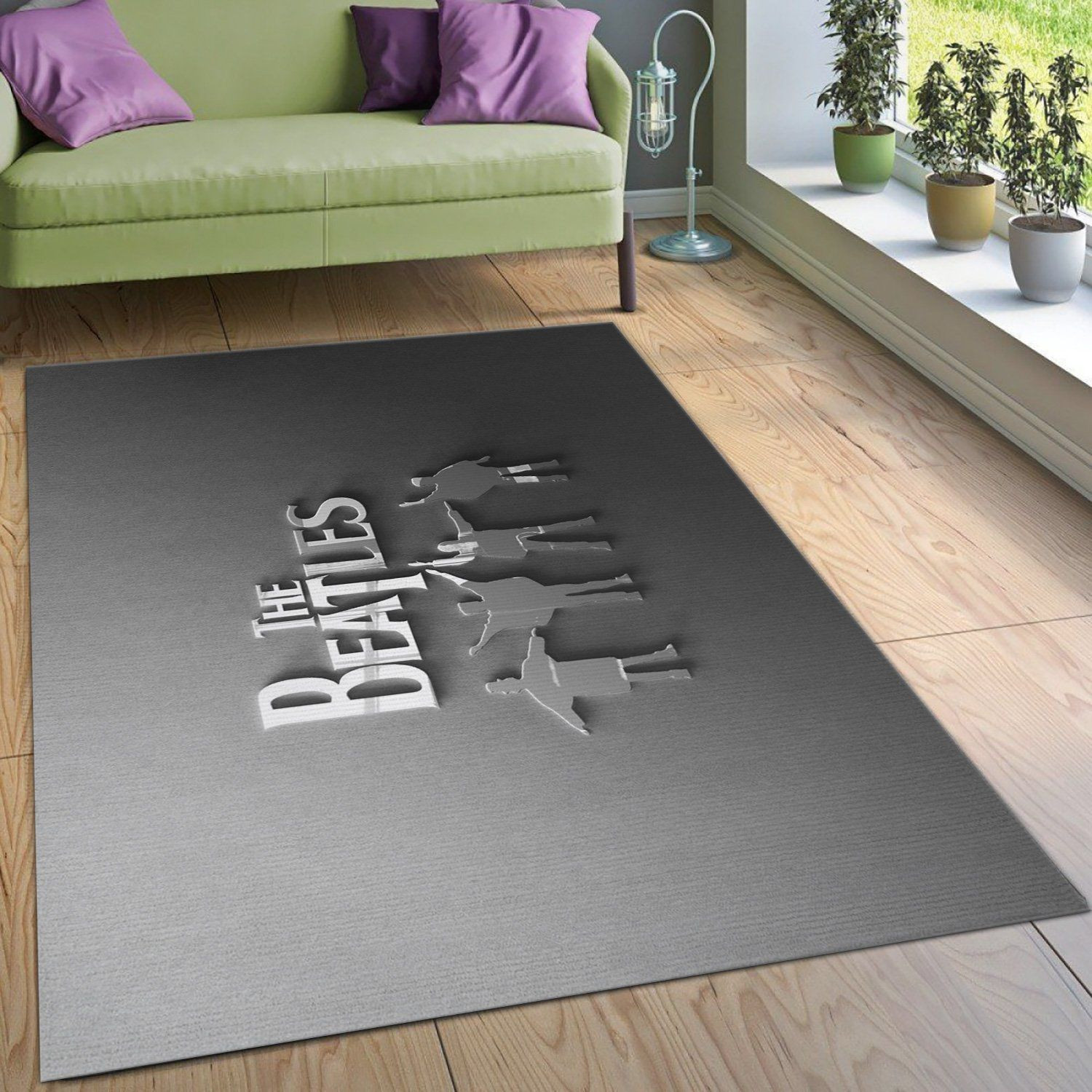 The Beatles Logo Band Help Area Rug For Christmas Bedroom Rug Home US Decor - Indoor Outdoor Rugs