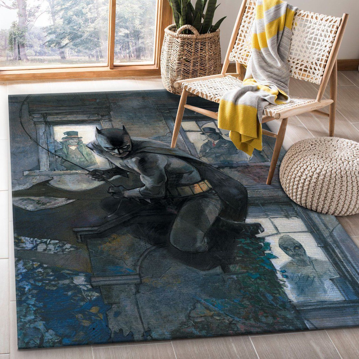 I Am The Night DC Area Rug, Bedroom, Home Decor Floor Decor - Indoor Outdoor Rugs