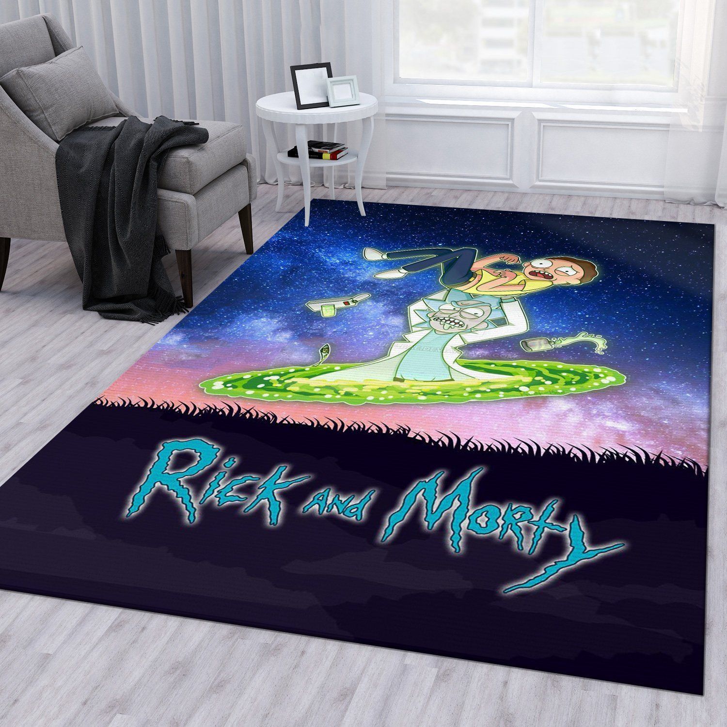 Rick And Morty Area Rug For Christmas Living Room Rug Home Decor Floor Decor - Indoor Outdoor Rugs