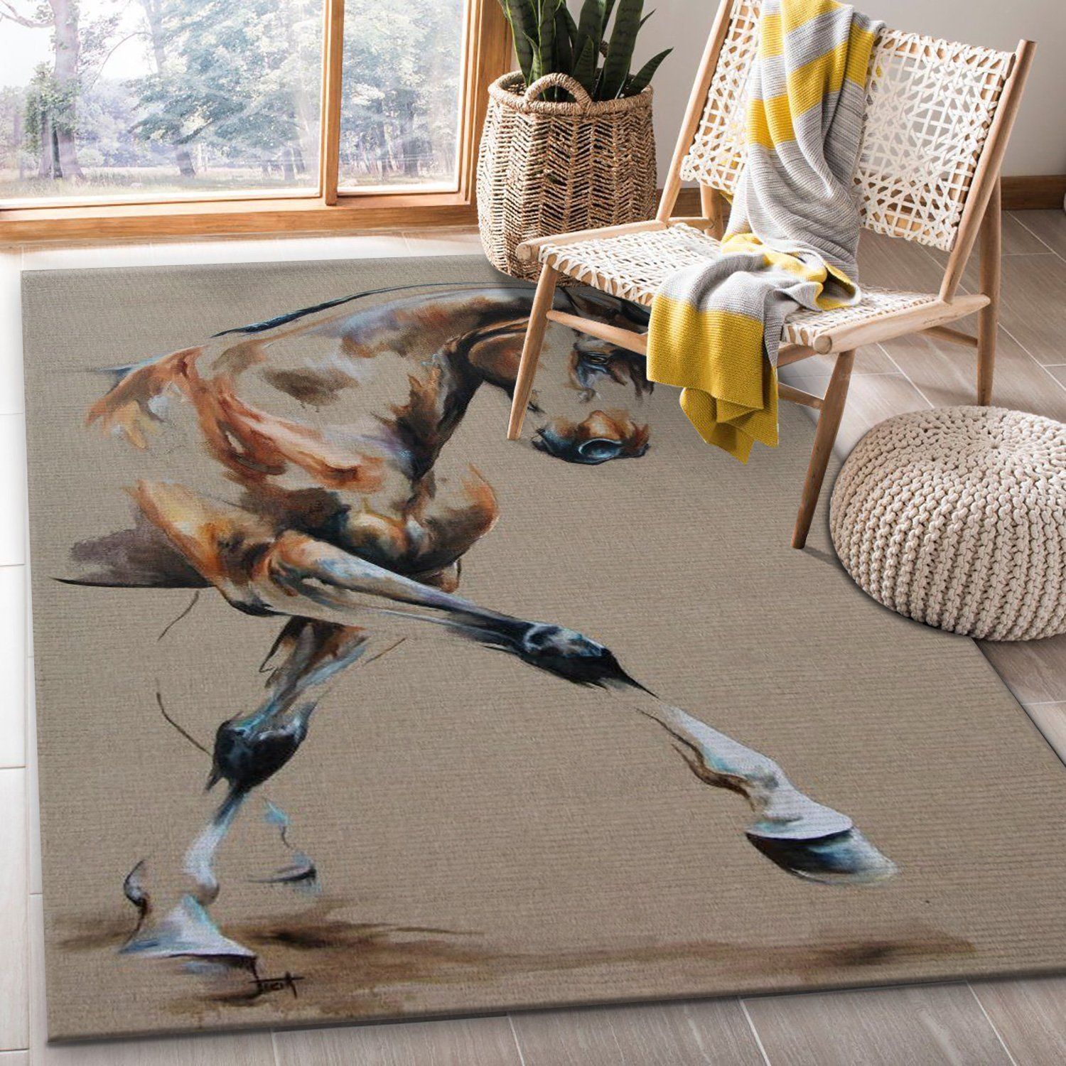 Horse HM230834M Rug The US Decor - Indoor Outdoor Rugs