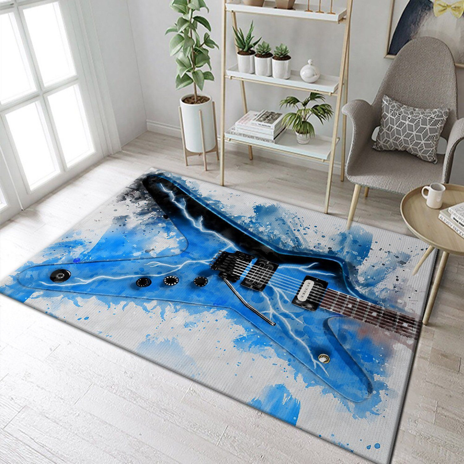 Electric Guitar Area Rugs Living Room Carpet FN111102 Christmas Gift Floor Decor The US Decor - Indoor Outdoor Rugs