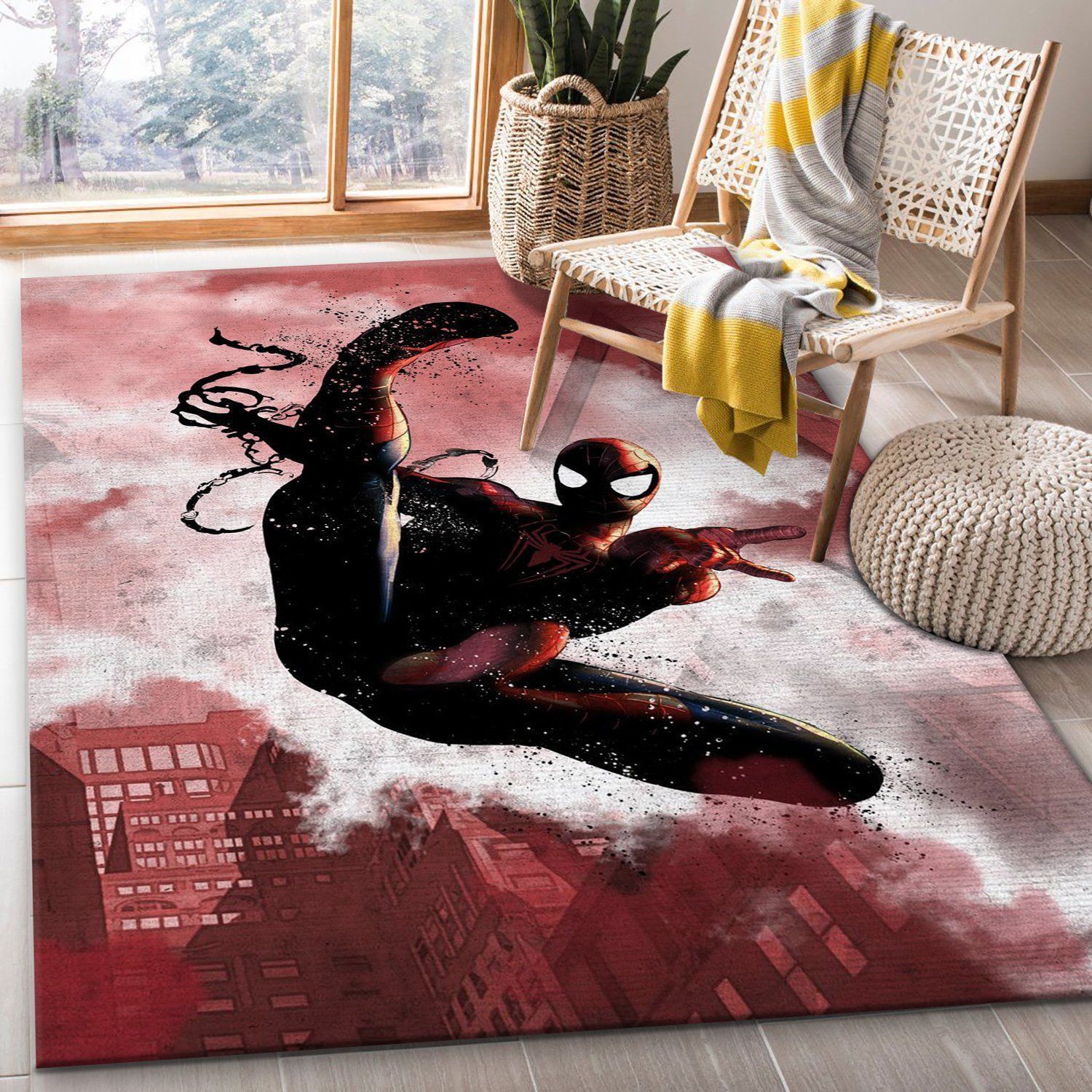 Spider Man Rug Bedroom Rug Home US Decor - Indoor Outdoor Rugs