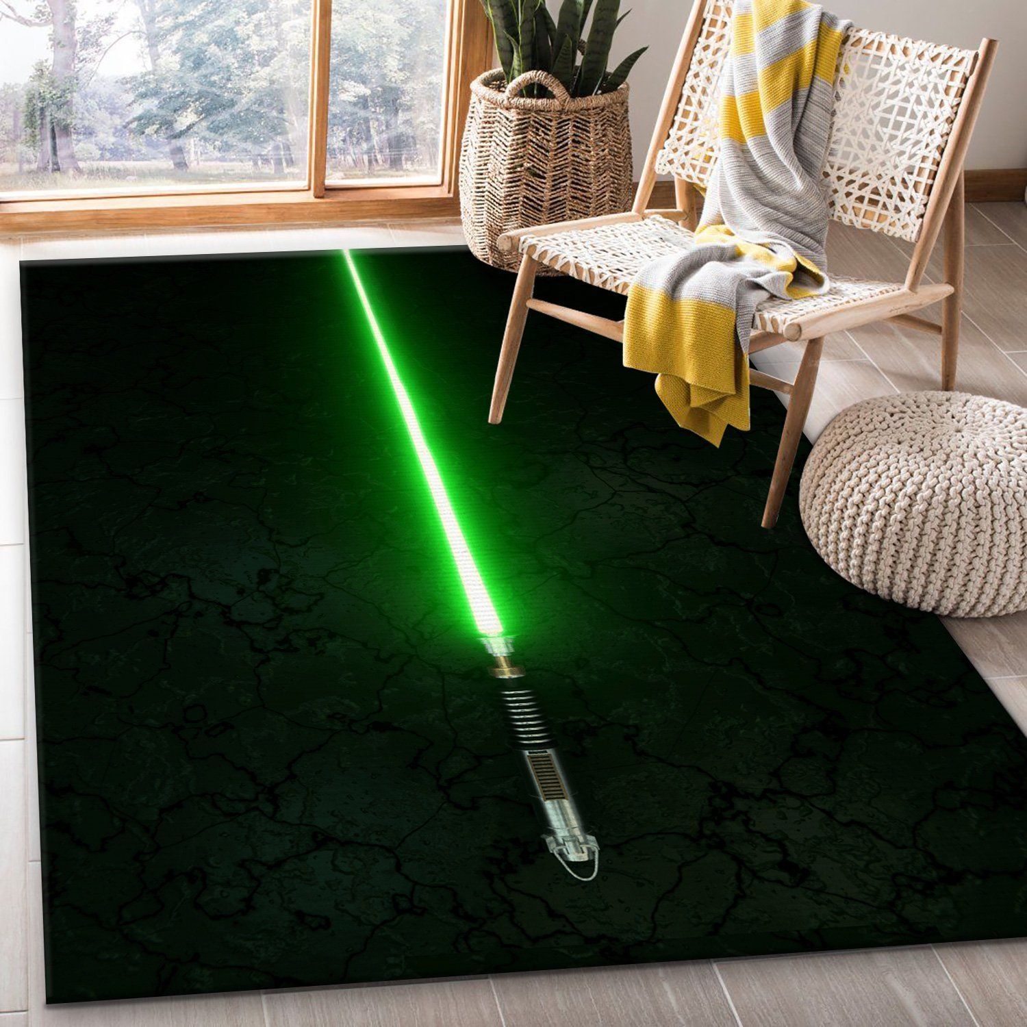 Light Saber Star Wars Area Rug Geeky Carpet Floor Decor - Indoor Outdoor Rugs