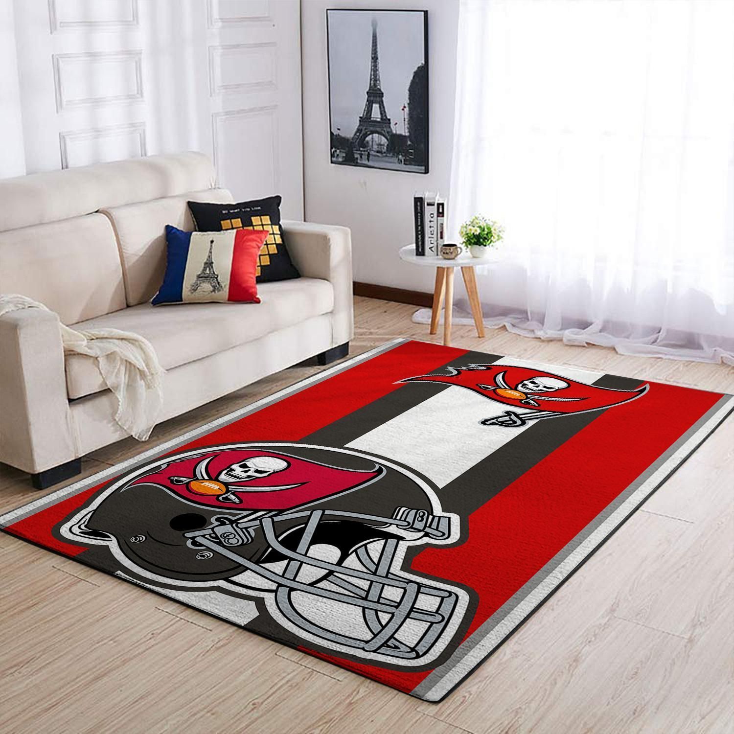 Tampa Bay Buccaneers Nfl Team Logo Helmet Nice Gift Home Decor Area Rug Rugs For Living Room Rug Home Decor - Indoor Outdoor Rugs