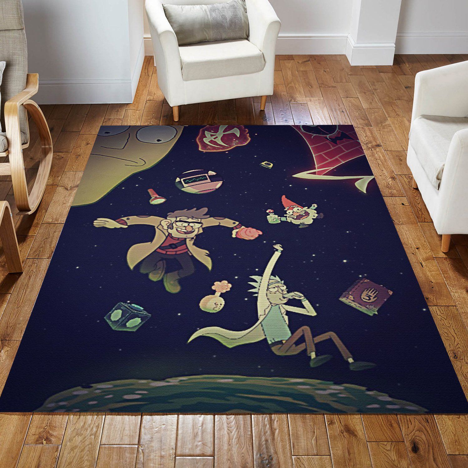 Rick And Morty Christmas Gift Rug Living Room Rug Home Decor Floor Decor - Indoor Outdoor Rugs