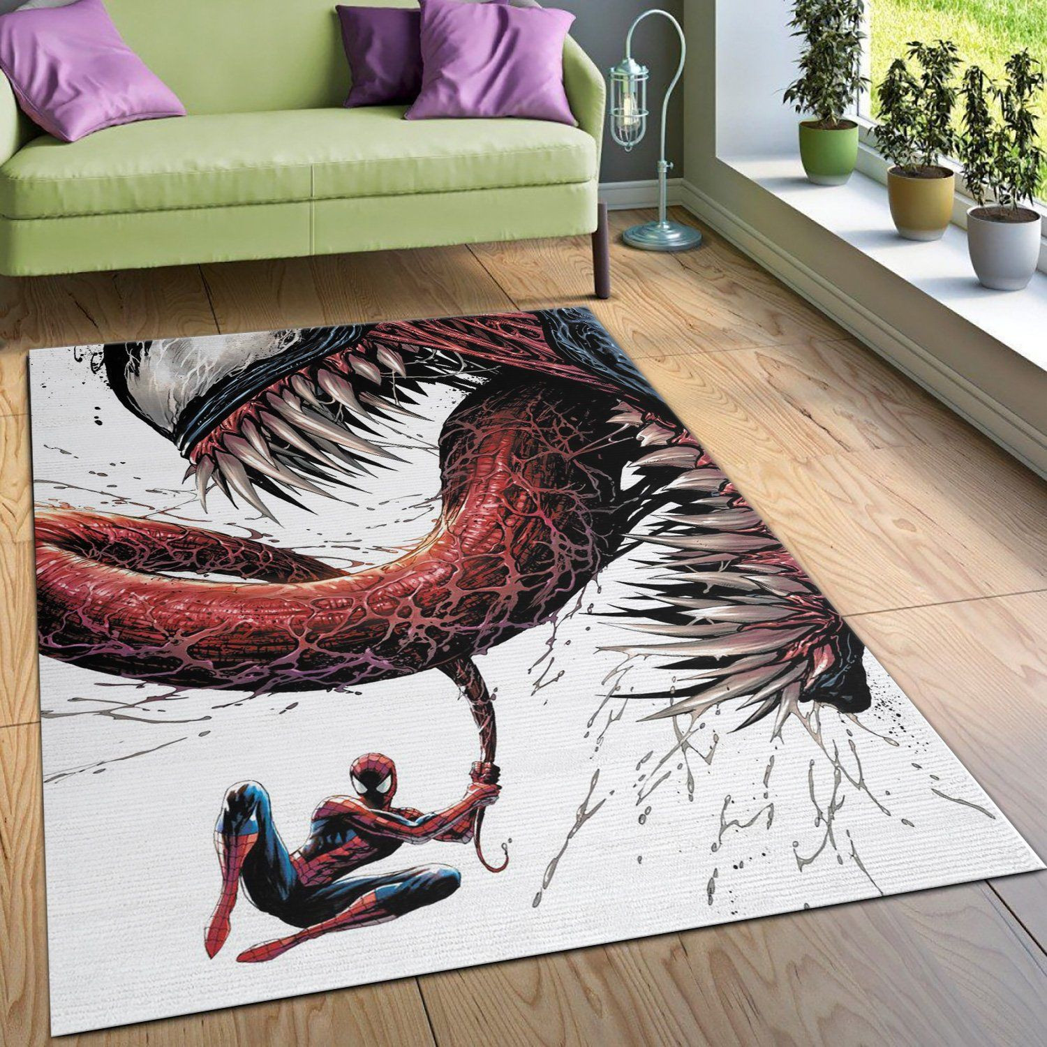 Epic Battle Marvel Rug Living Room Family Gift US Decor - Indoor Outdoor Rugs