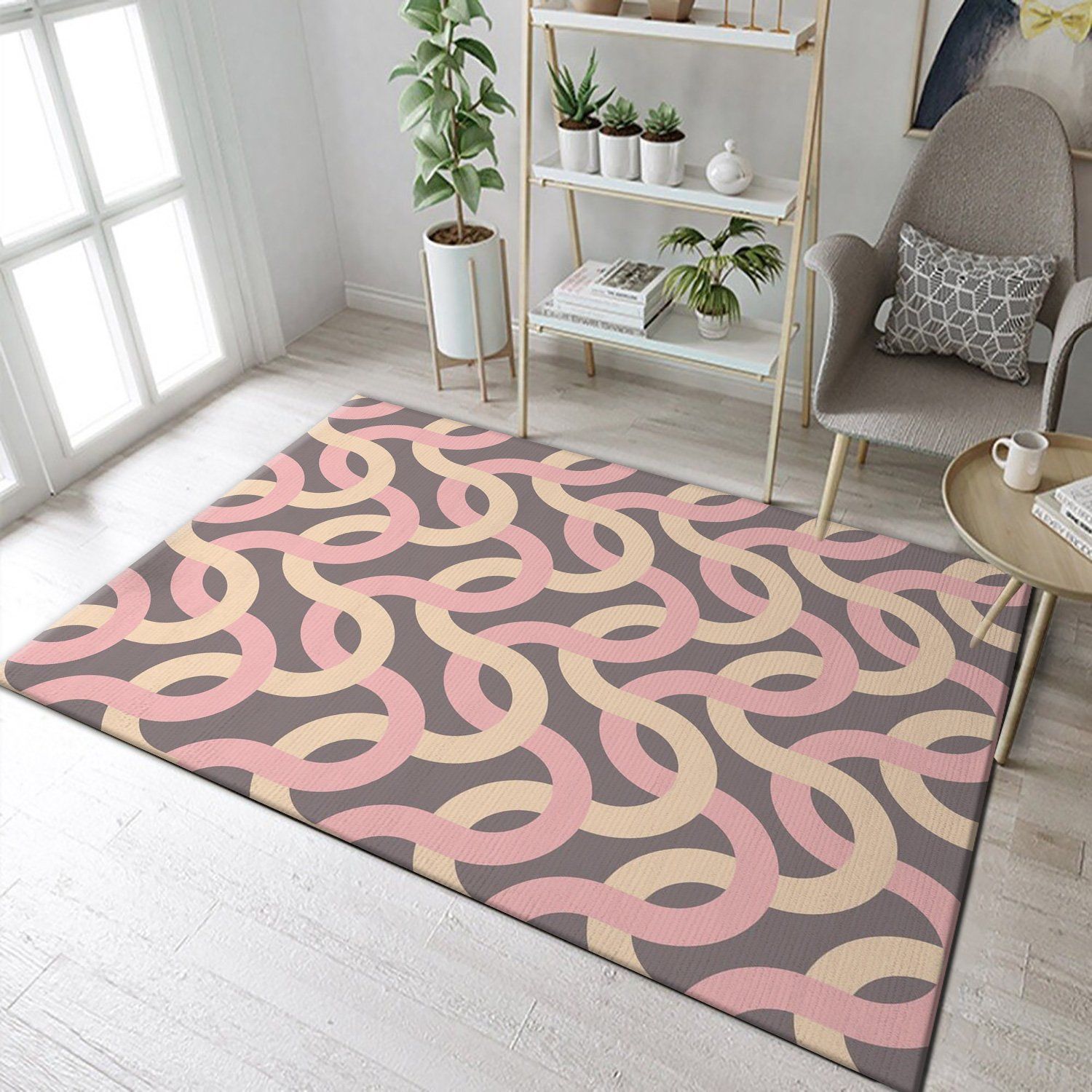 Geometric Waves Pattern Area Rug For Christmas, Living room and bedroom Rug, Christmas Gift US Decor - Indoor Outdoor Rugs