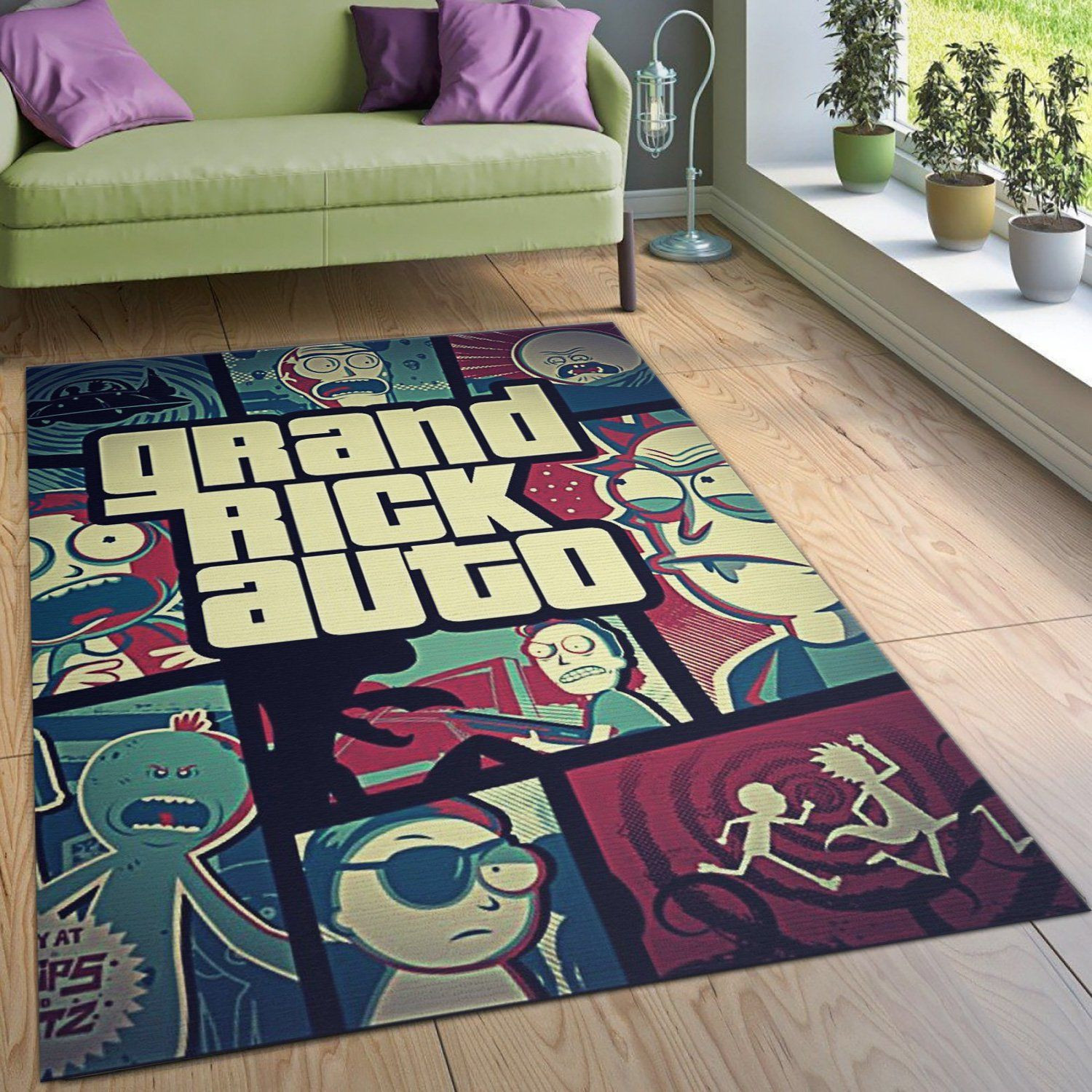 Rick And Morty Noel Gift Rug Living Room Rug Home Decor Floor Decor - Indoor Outdoor Rugs