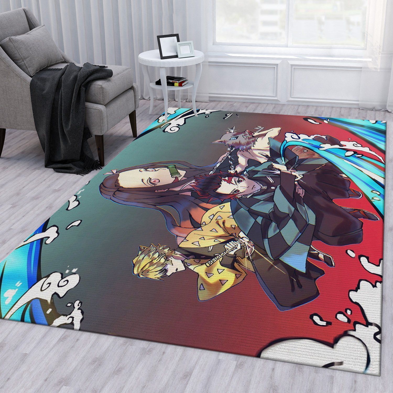 Anime Demon Slayer V6 Area Rug For Christmas Bedroom Rug Christmas Gift US Decor - Indoor Outdoor Rugs