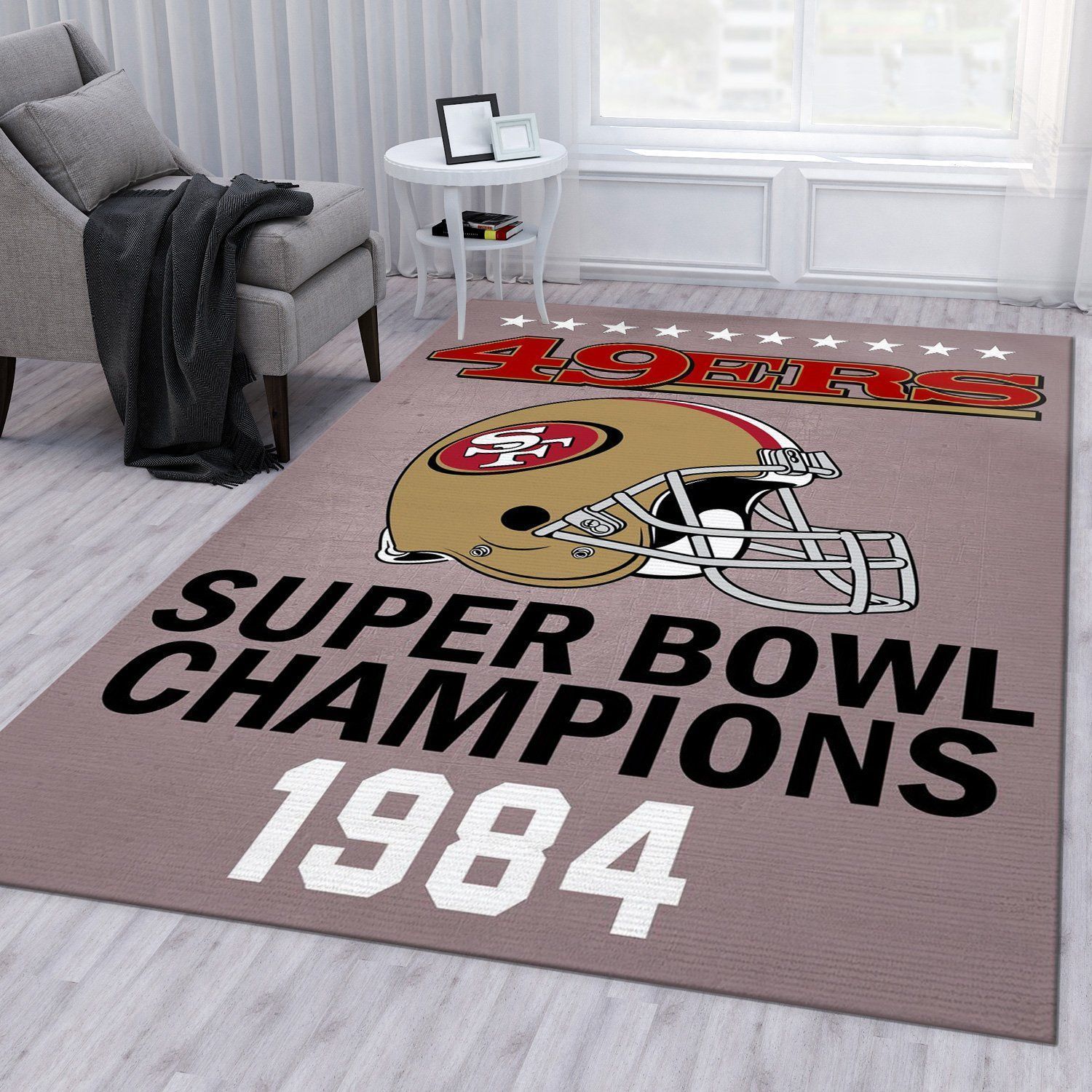 San Francisco 49ers 1984 Nfl Area Rug Bedroom Rug Home US Decor - Indoor Outdoor Rugs