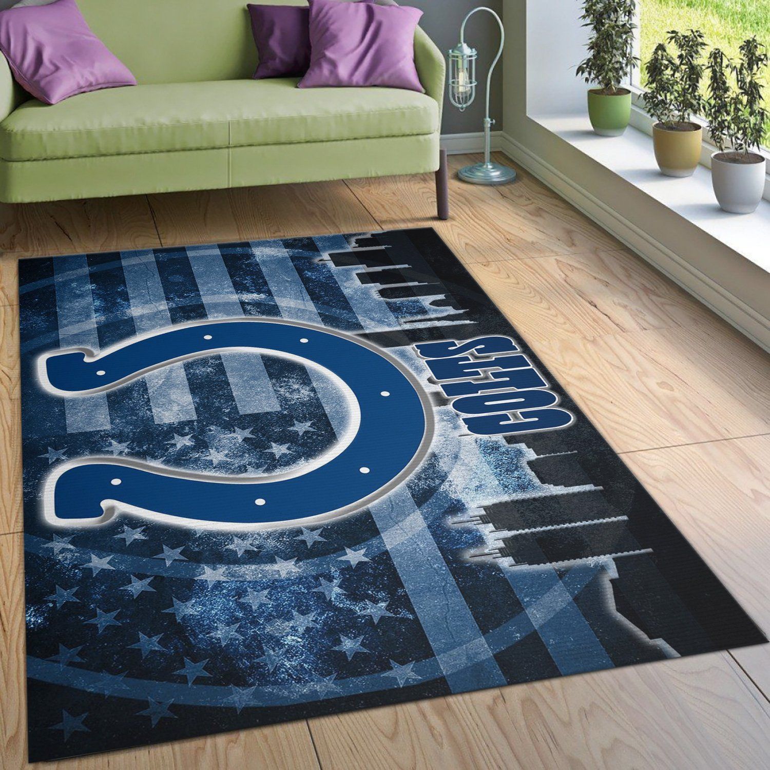 Indianapolis Colts Nfl Area Rug For Christmas Living Room Rug US Gift Decor - Indoor Outdoor Rugs