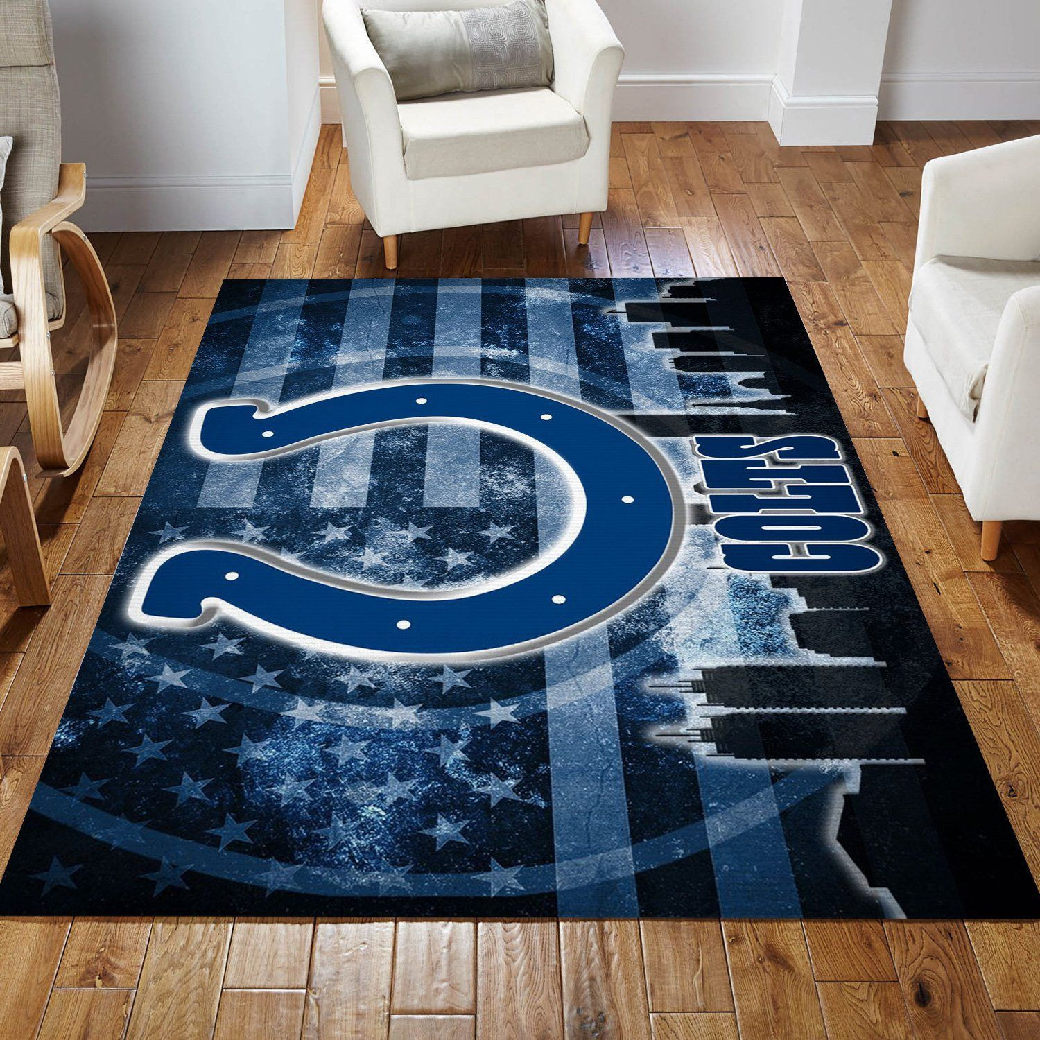 Indianapolis Colts Nfl Area Rug For Christmas Living Room Rug US Gift Decor - Indoor Outdoor Rugs