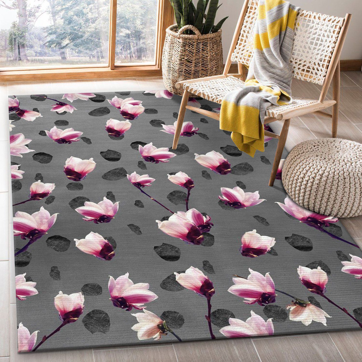 Magnolia Glam 1 Area Rug Carpet, Gift for fans, Christmas Gift US Decor - Indoor Outdoor Rugs