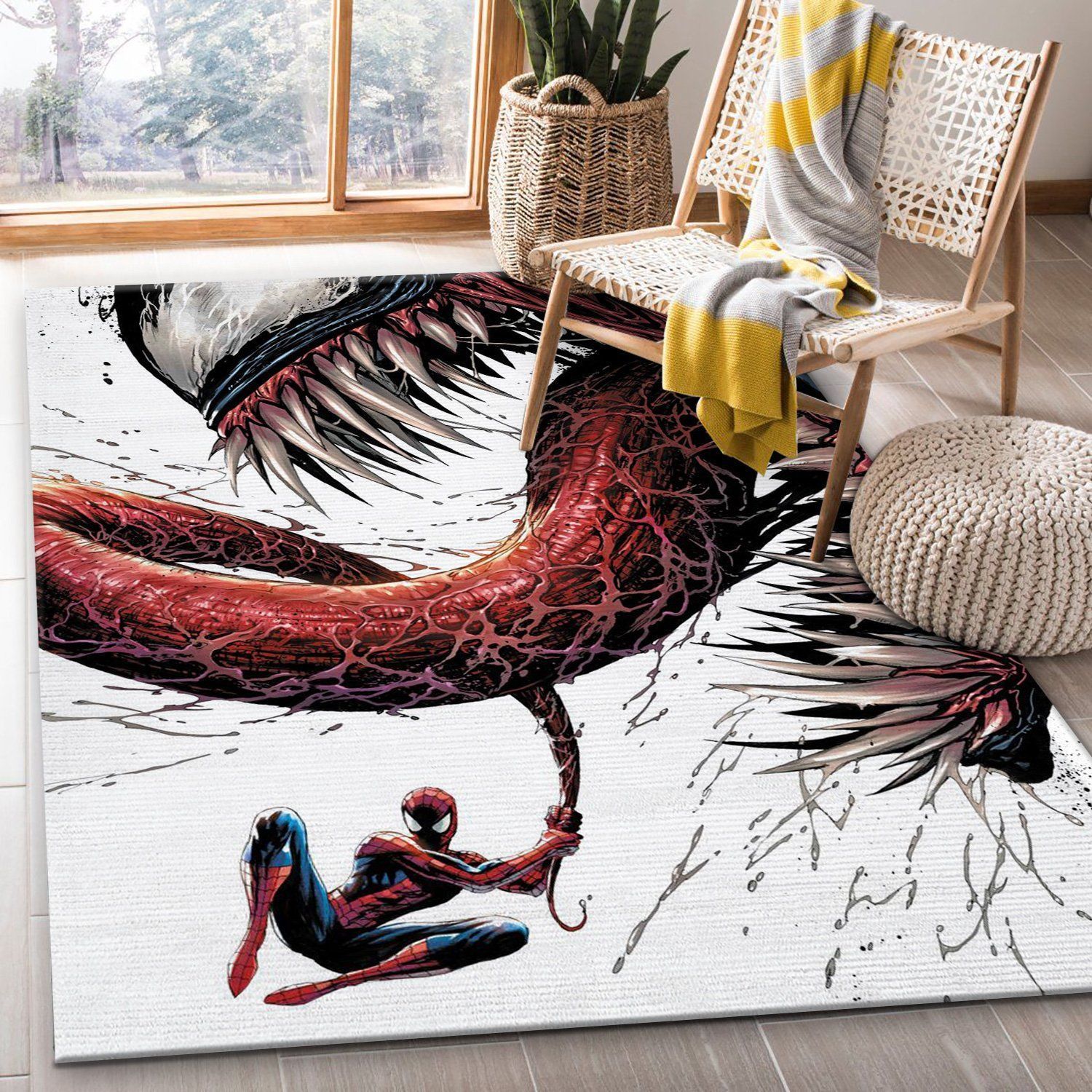 Epic Battle Marvel Rug Living Room Family Gift US Decor - Indoor Outdoor Rugs