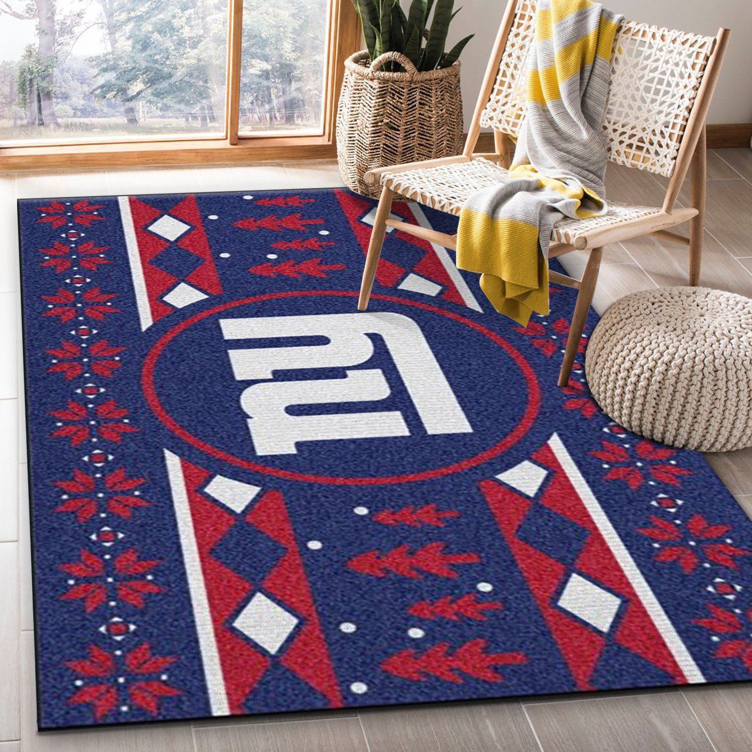 New York Giants Nfl Area Rug Carpet, Living Room Rug, Home US Decor - Indoor Outdoor Rugs