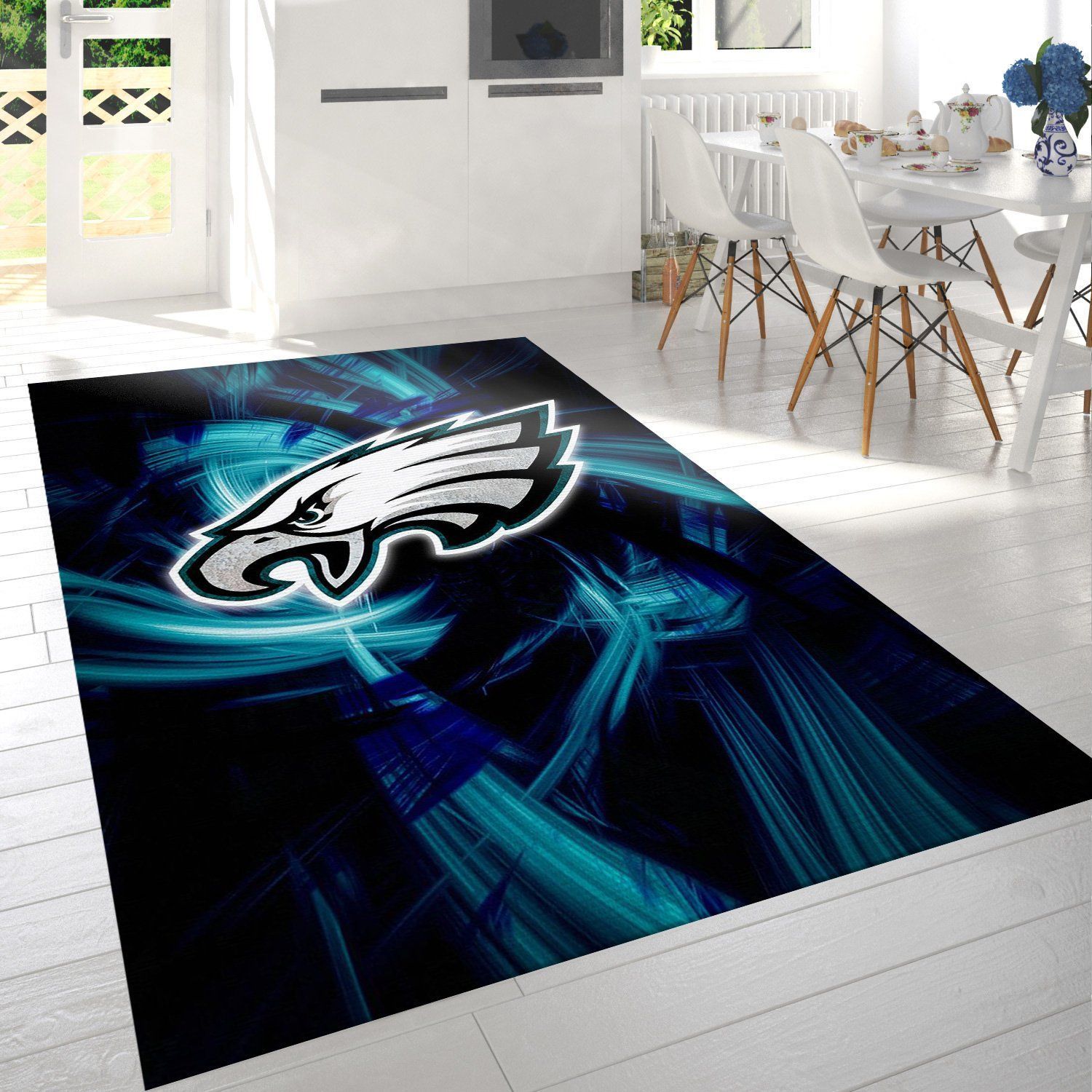 Philadelphia Eagles Nfl Logo Area Rug For Gift Bedroom Rug US Gift Decor - Indoor Outdoor Rugs