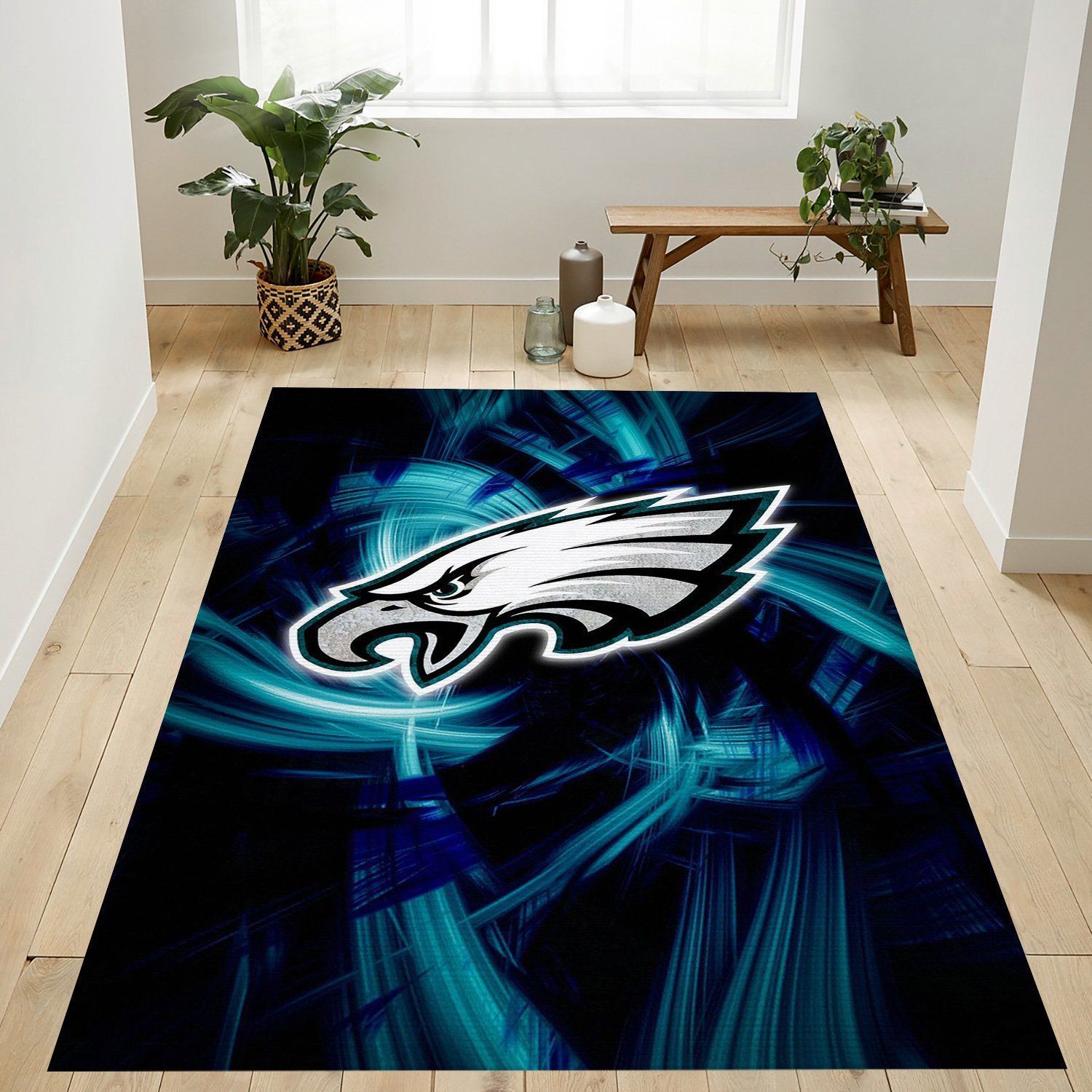 Philadelphia Eagles Nfl Logo Area Rug For Gift Bedroom Rug US Gift Decor - Indoor Outdoor Rugs