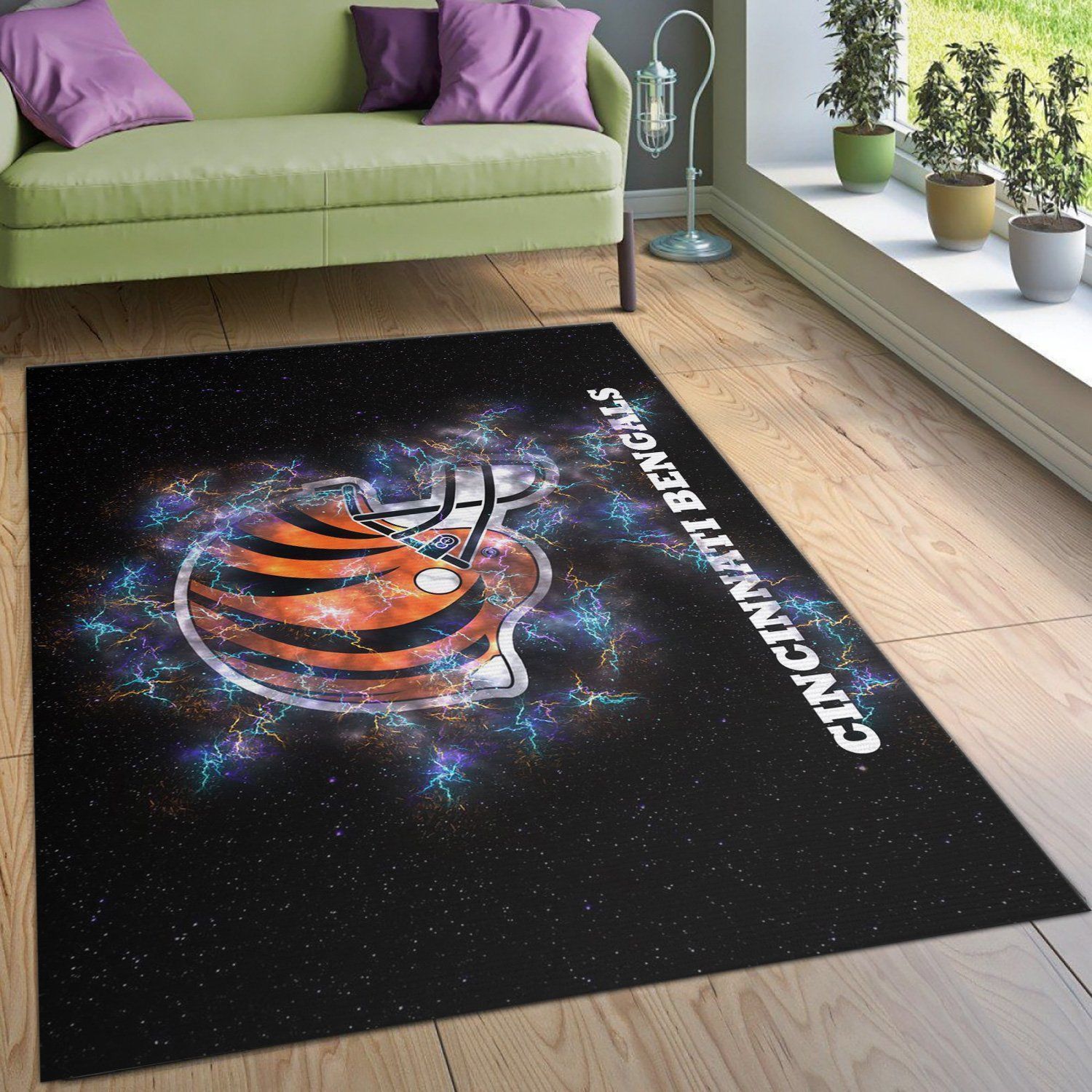 Cincinnati Bengals Nfl Logo Area Rug For Gift Bedroom Rug Home Decor Floor Decor - Indoor Outdoor Rugs