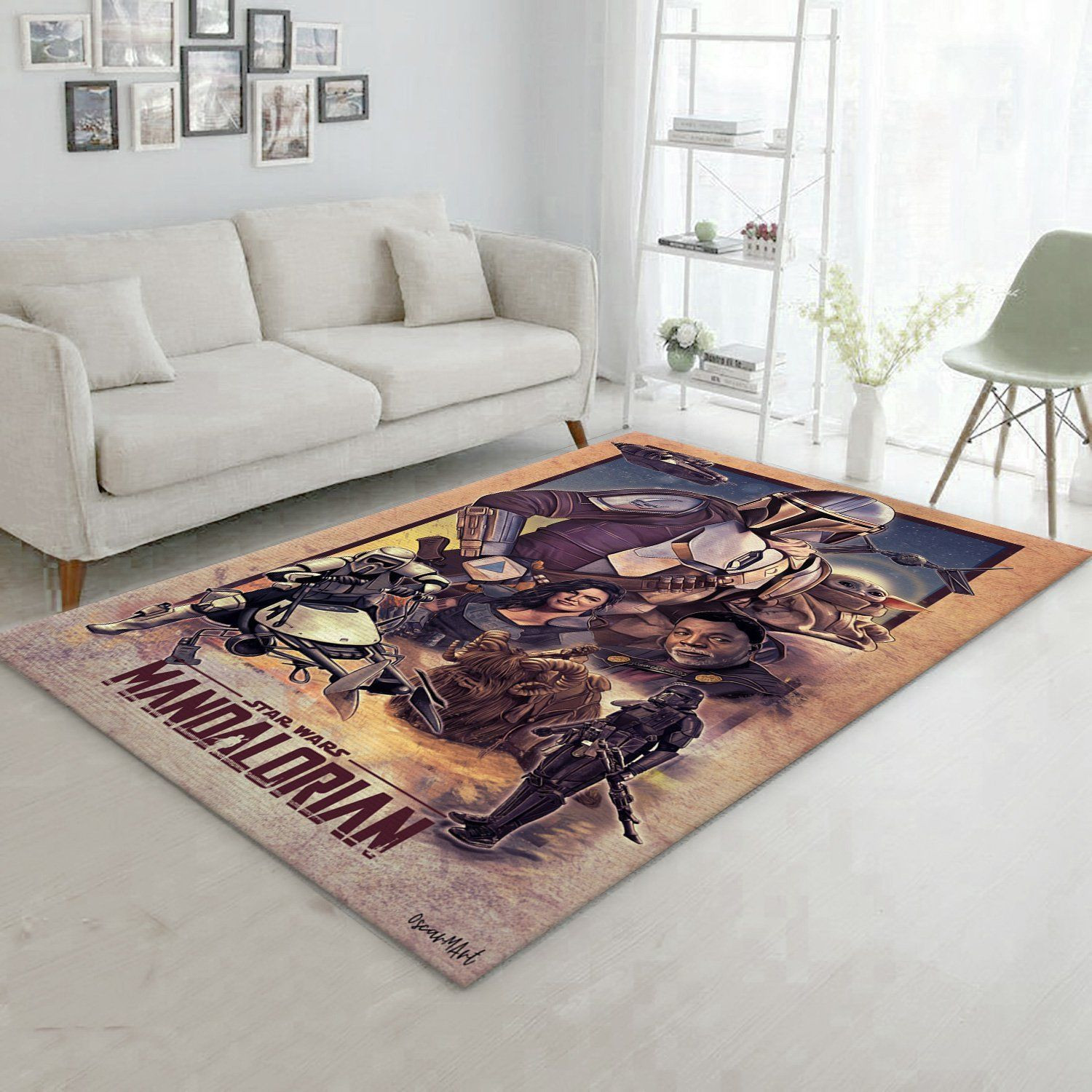 Mandalorian Baby Yoda Ver8 Noel Gift Rug Bedroom Rug US Gift Decor - Indoor Outdoor Rugs