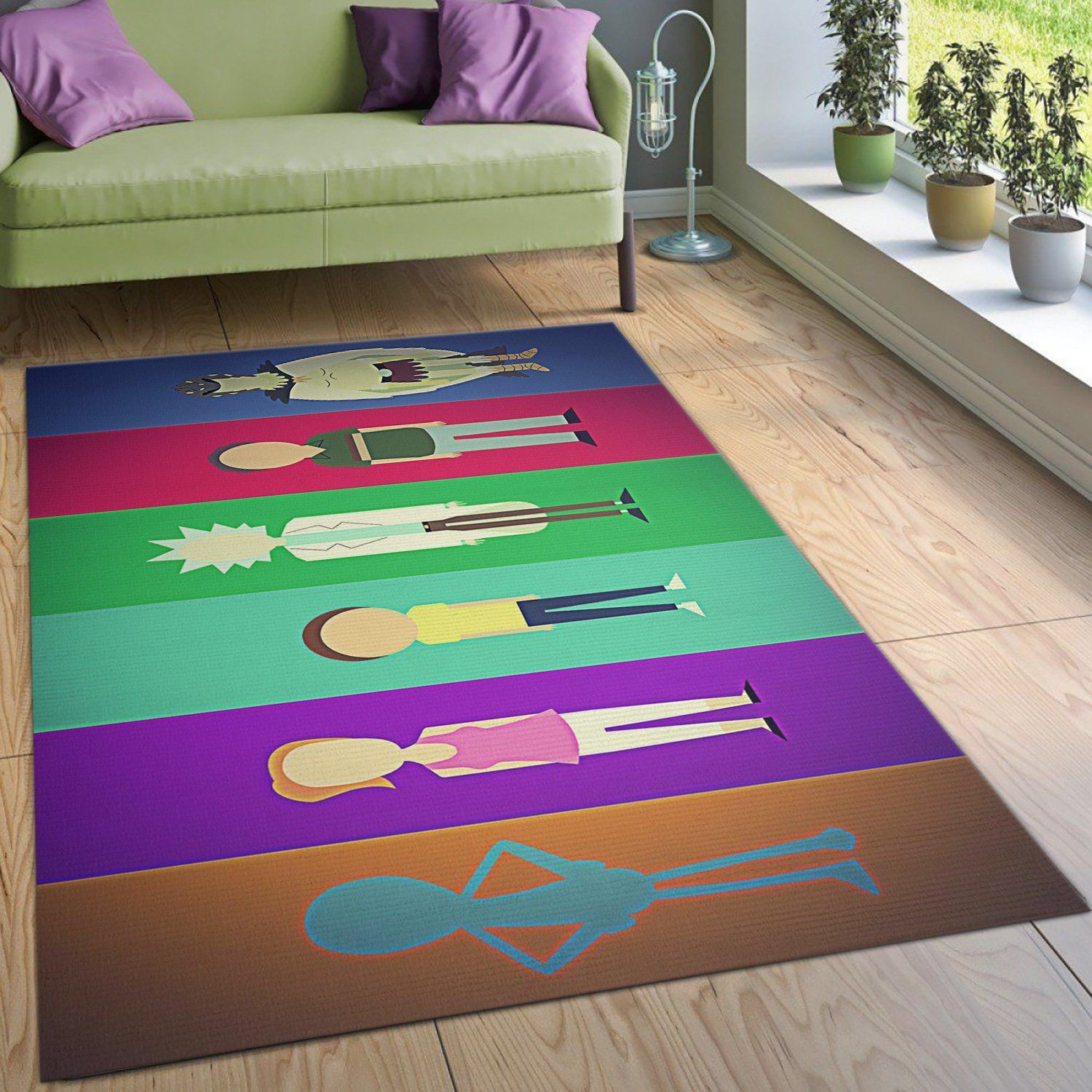 Rick And Morty Area Rug For Christmas Bedroom Rug Home Decor Floor Decor - Indoor Outdoor Rugs