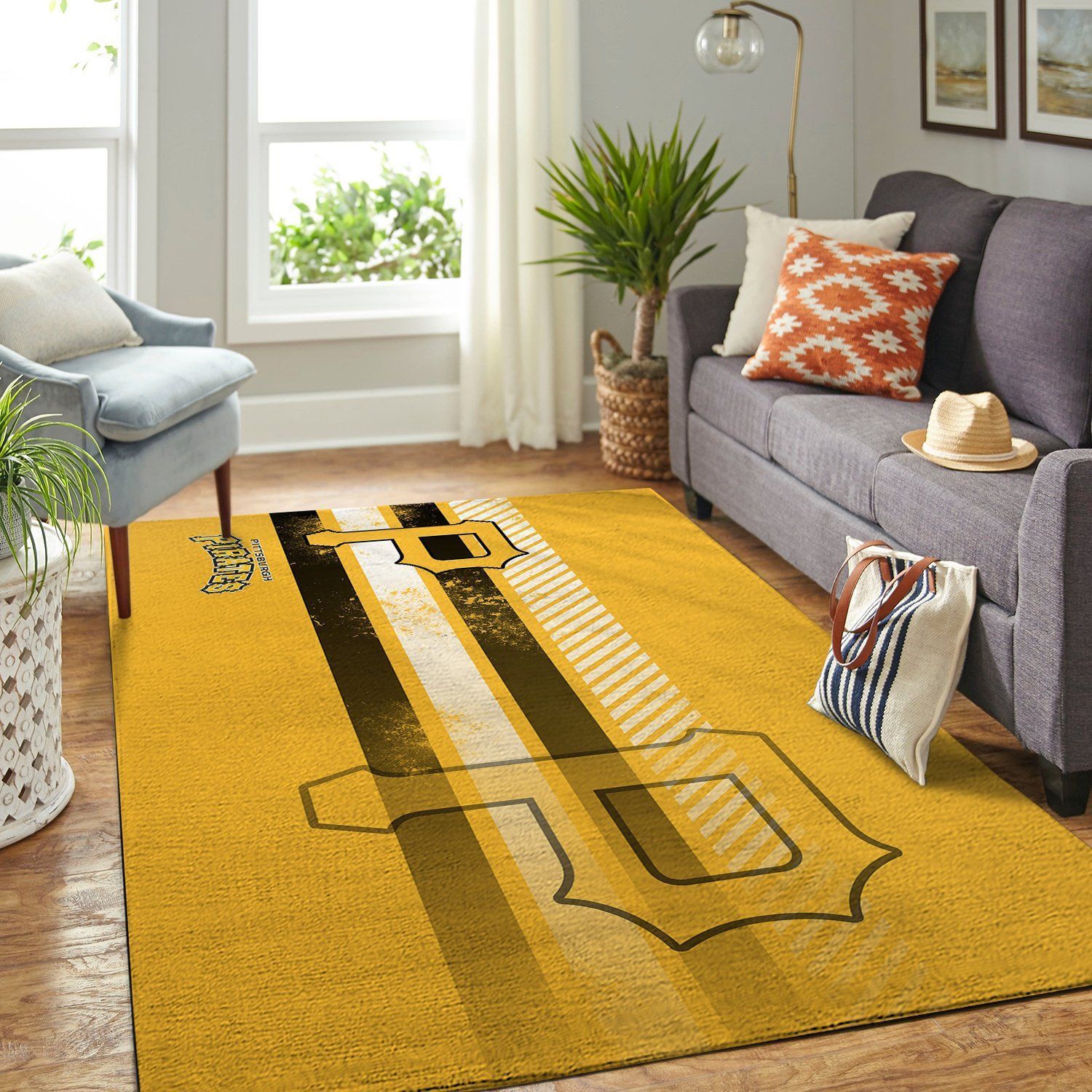 Pittsburgh Pirates Mlb Team Logo Nice Gift Home Decor Rectangle Area Rug - Indoor Outdoor Rugs