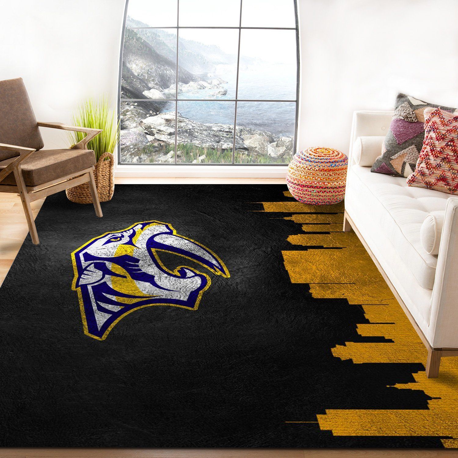 Nashville Predators Nfl Area Rug Living Room Rug US Gift Decor - Indoor Outdoor Rugs