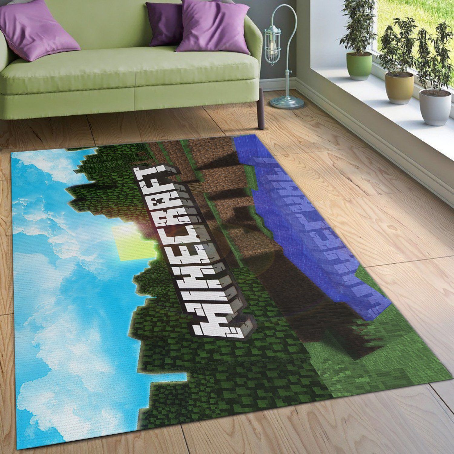 Minecraft Area Rug Living Room Rug US Gift Decor - Indoor Outdoor Rugs