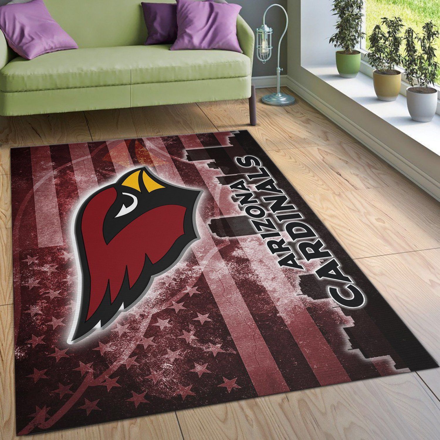 Arizona Cardinals NFL Rug Bedroom Rug US Gift Decor - Indoor Outdoor Rugs