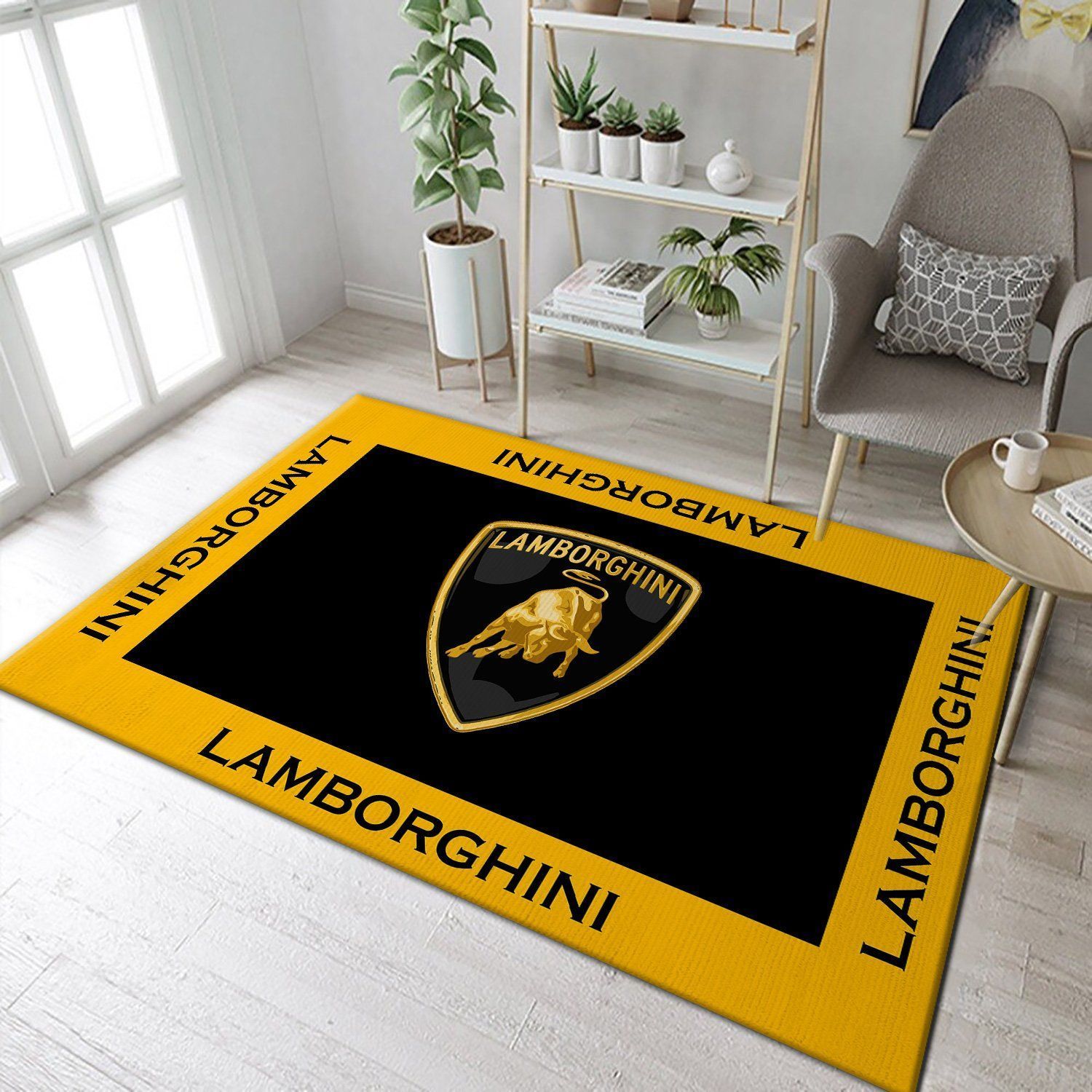 Lamborghini Golden Logo SuperCars Area Rugs Living Room Carpet FN120112 Local Brands Floor Decor The US Decor - Indoor Outdoor Rugs